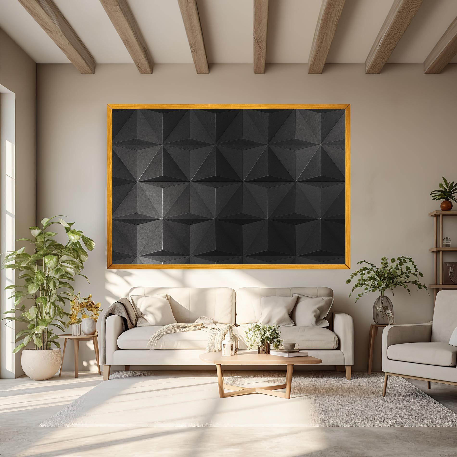 Leinwandbild Black Shade Triangle mockup 6