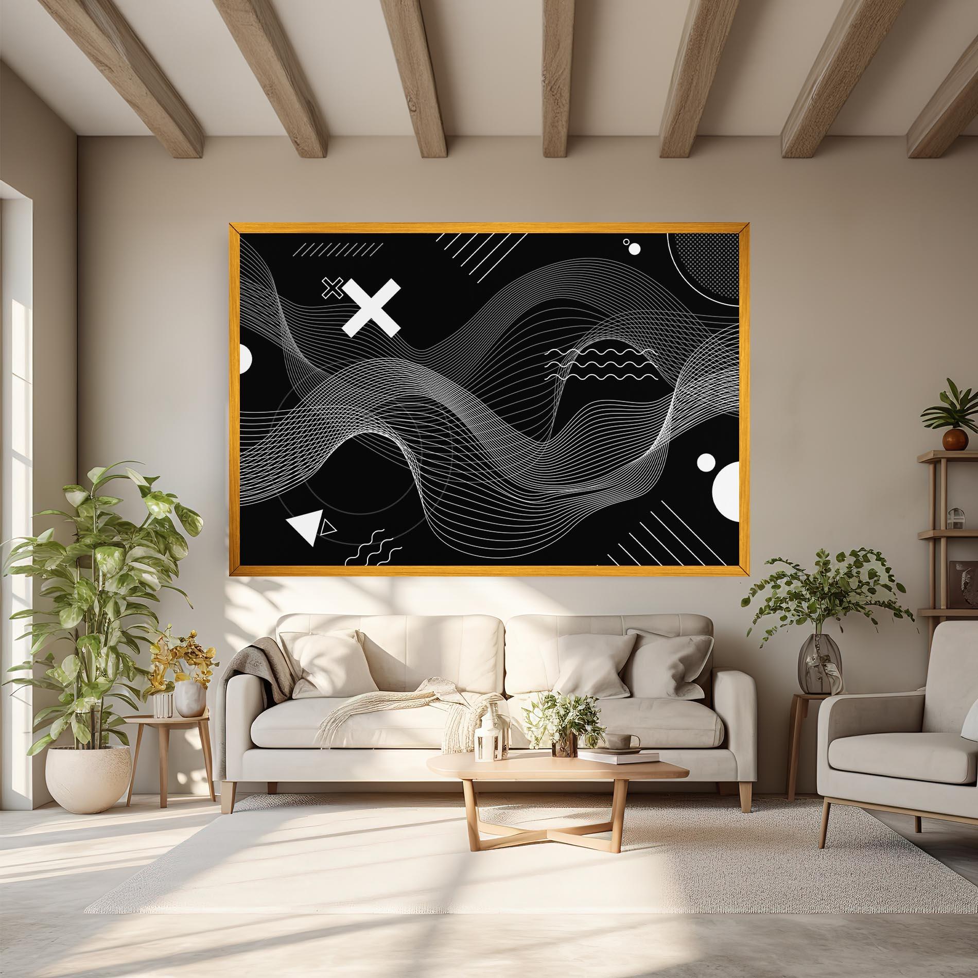 Leinwandbild Geometric Lines mockup 6