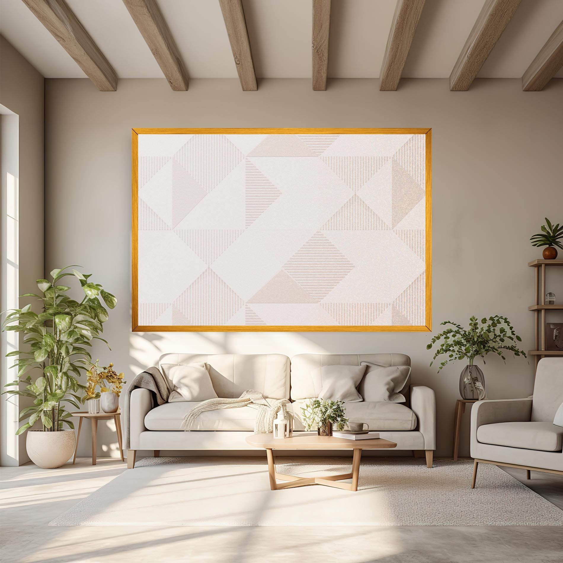 Leinwandbild Light Cream Rhombus mockup 6