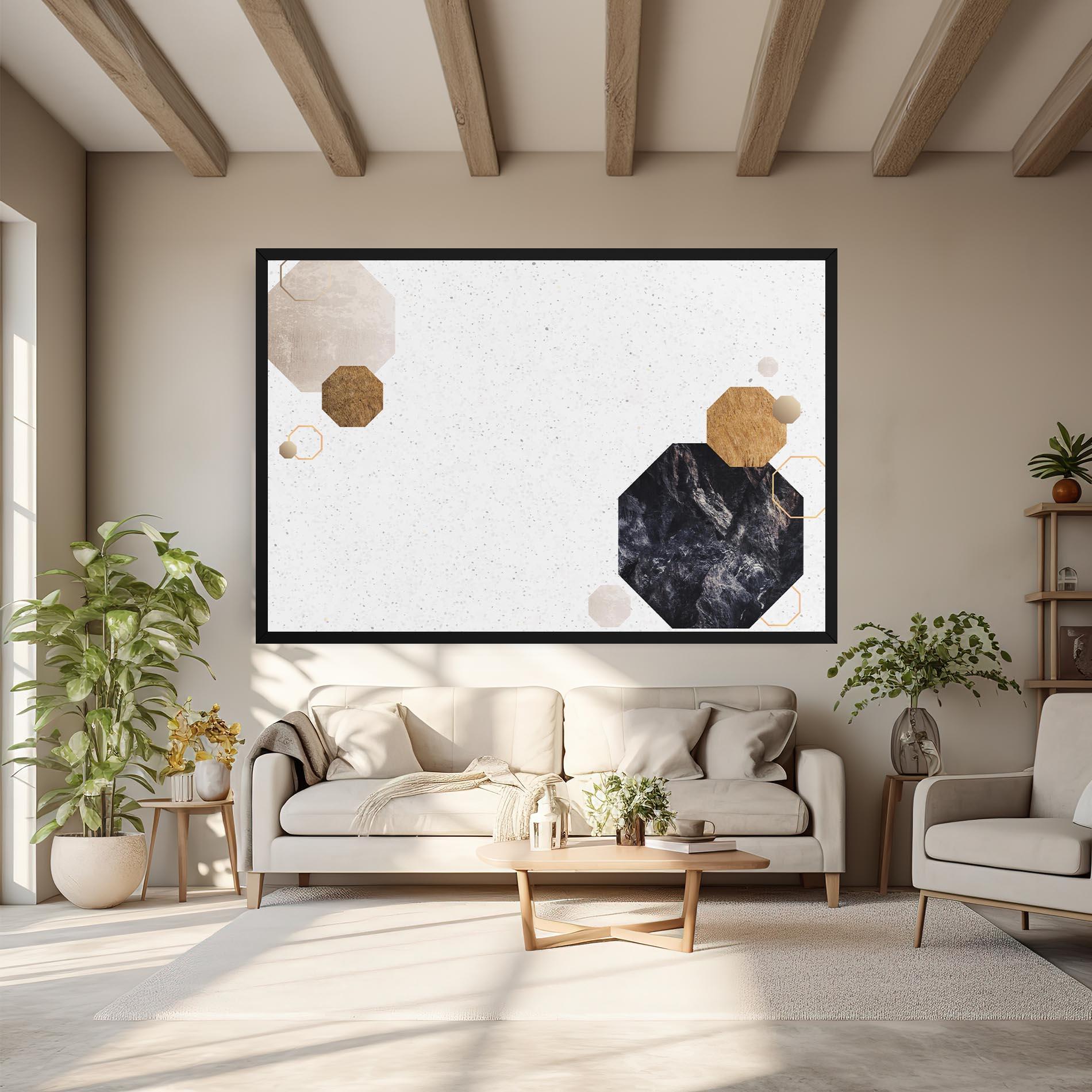 Leinwandbild Big Hexagon mockup 6