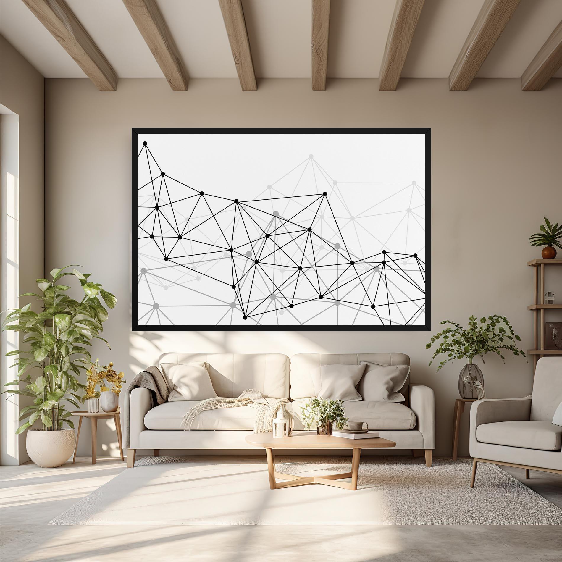 Leinwandbild Black Connecting mockup 6