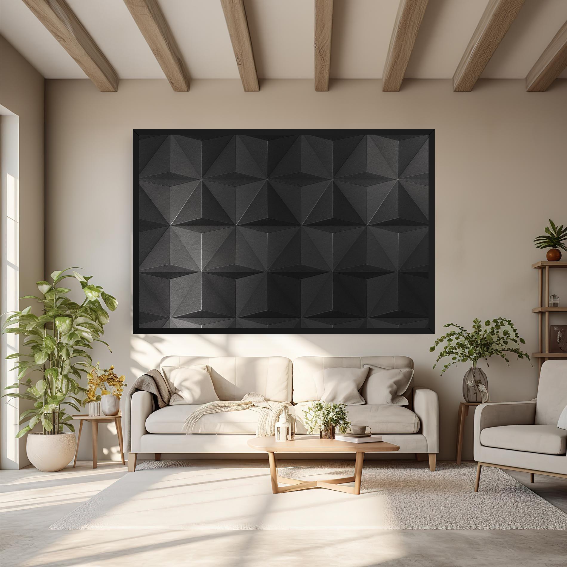 Leinwandbild Black Shade Triangle mockup 6