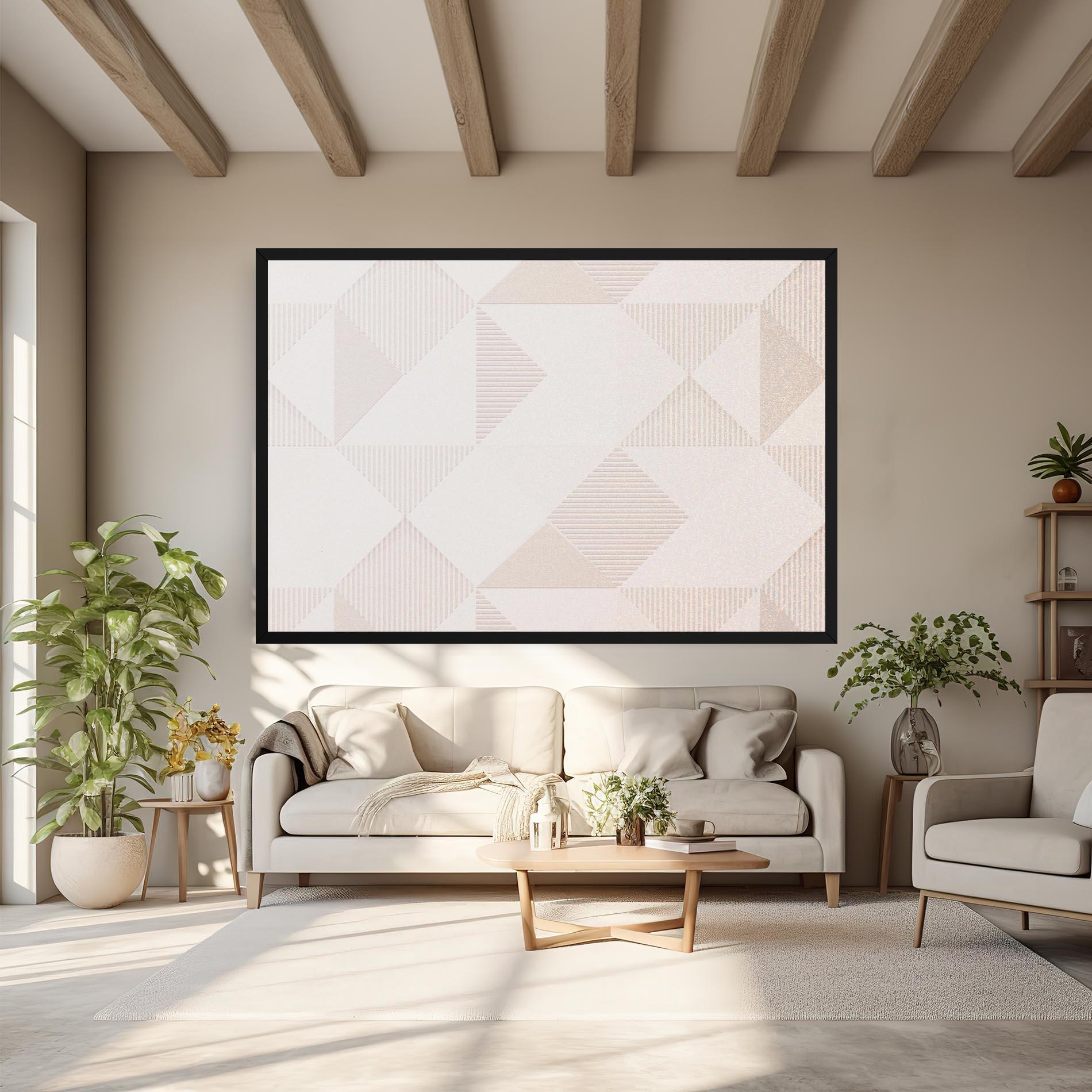 Leinwandbild Light Cream Rhombus mockup 6