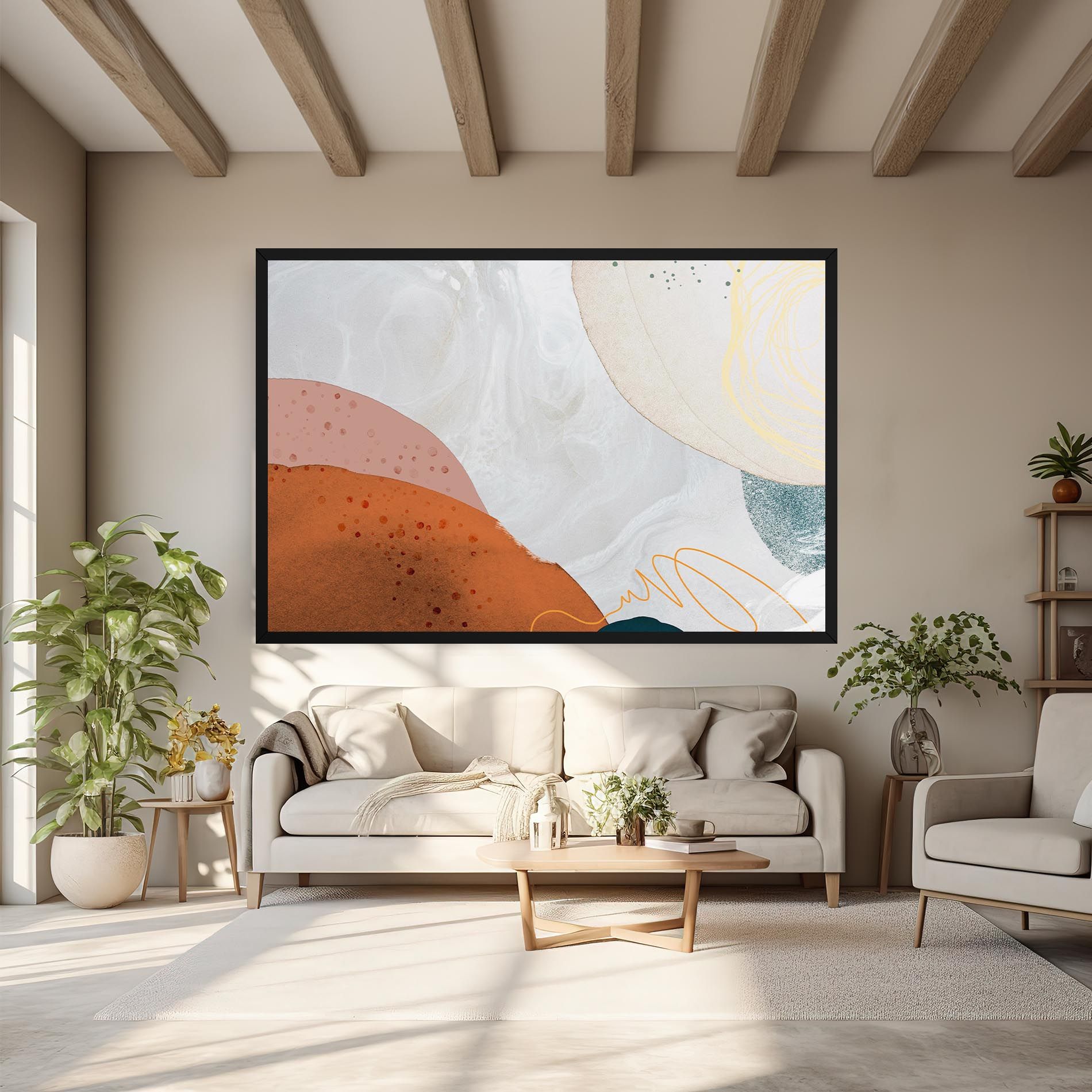 Orange Yellow Line mockup 6