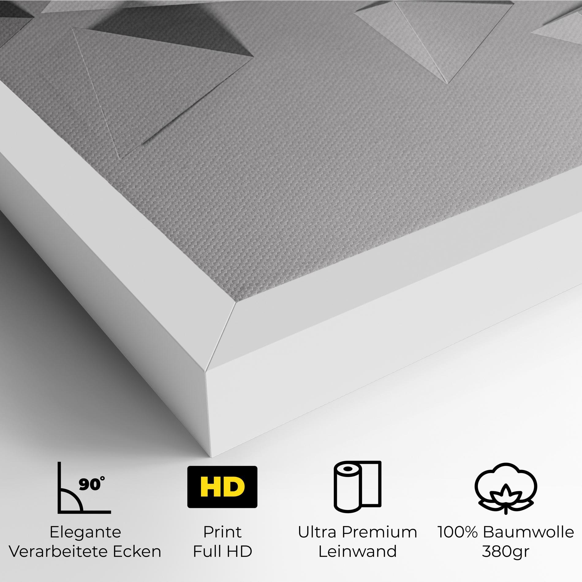 Leinwandbild 3d White Triangle mockup 4
