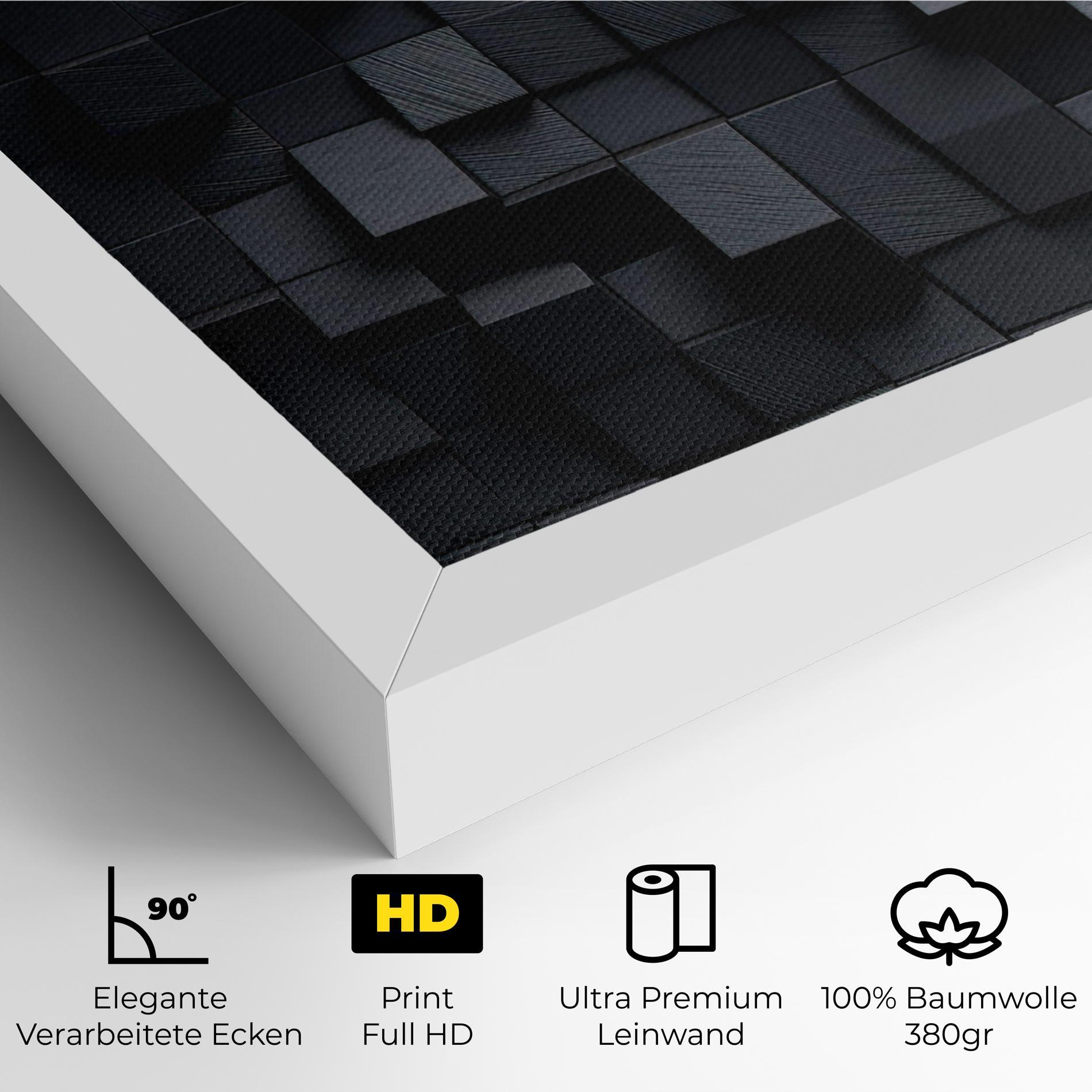 Leinwandbild Black Square Pattern mockup 4