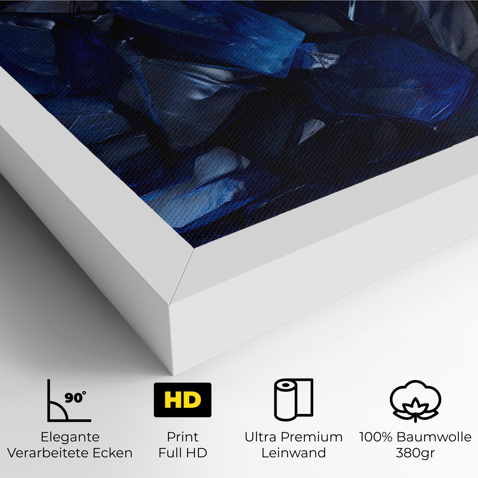 Leinwandbild Blue Crystal Shape mockup 4