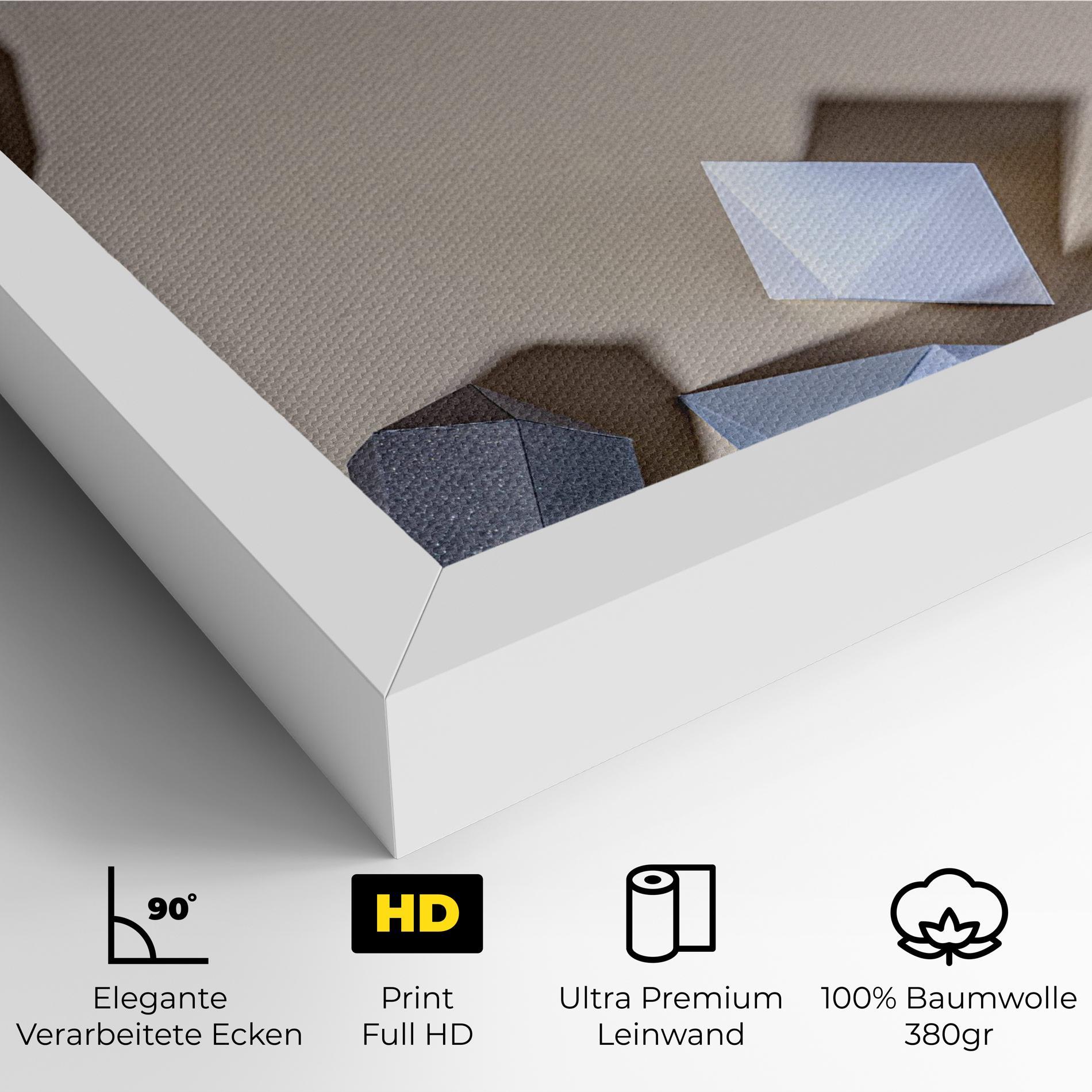 Leinwandbild Geometric 3d Shapes mockup 4