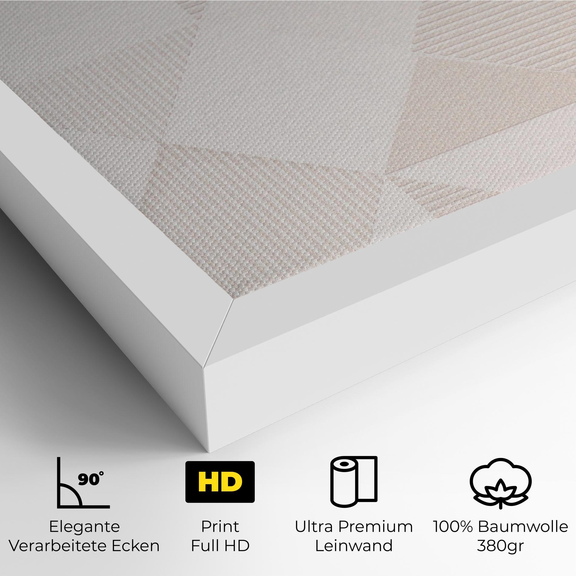 Leinwandbild Light Cream Rhombus mockup 4