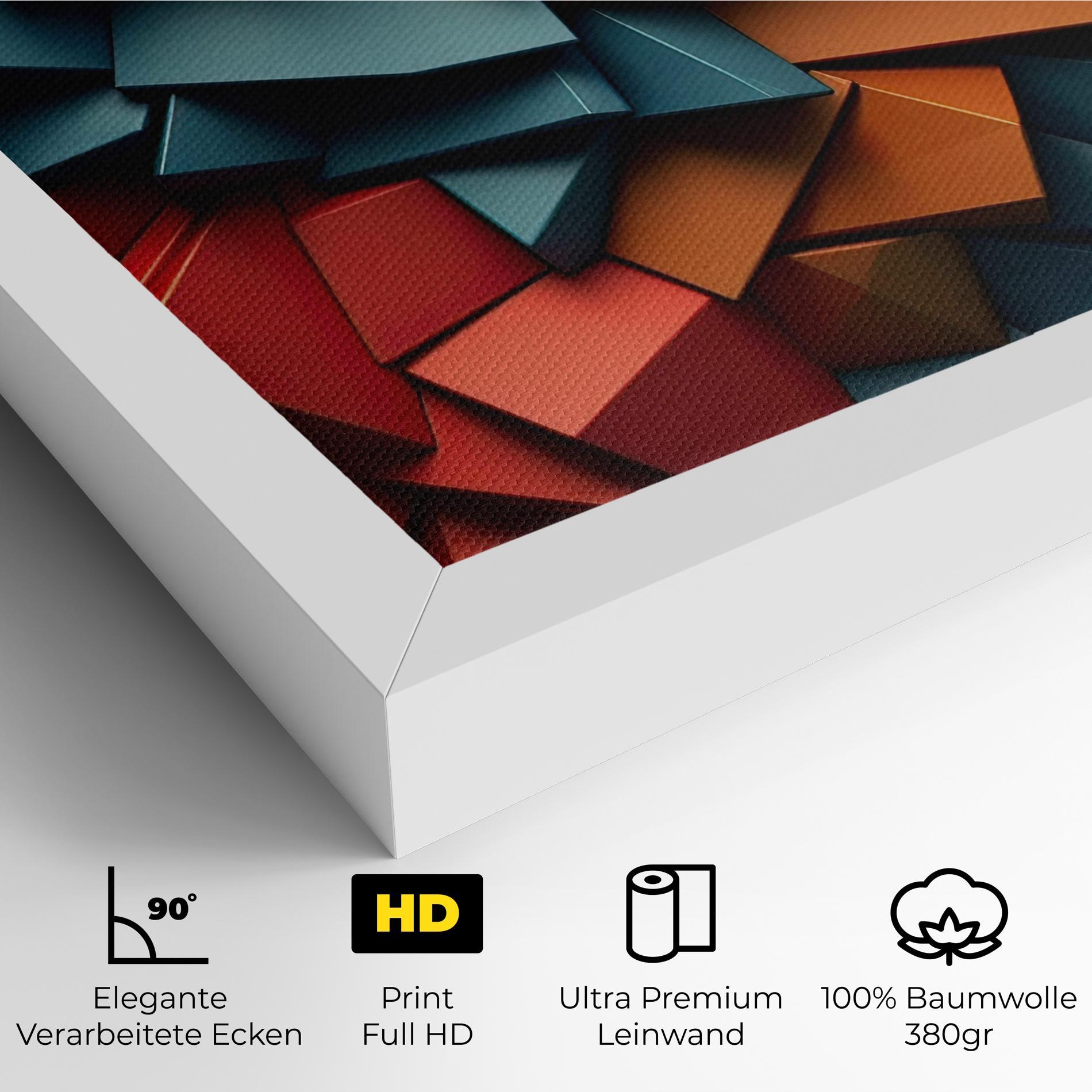 Leinwandbild Multicolor Triangle mockup 4