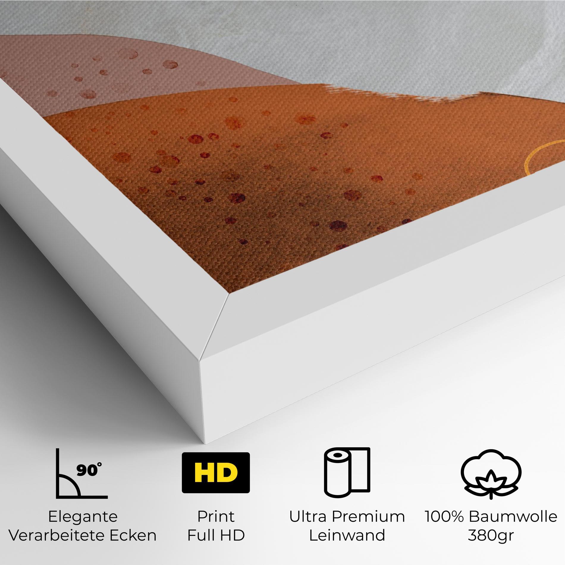 Leinwandbild Orange Yellow Line mockup 4