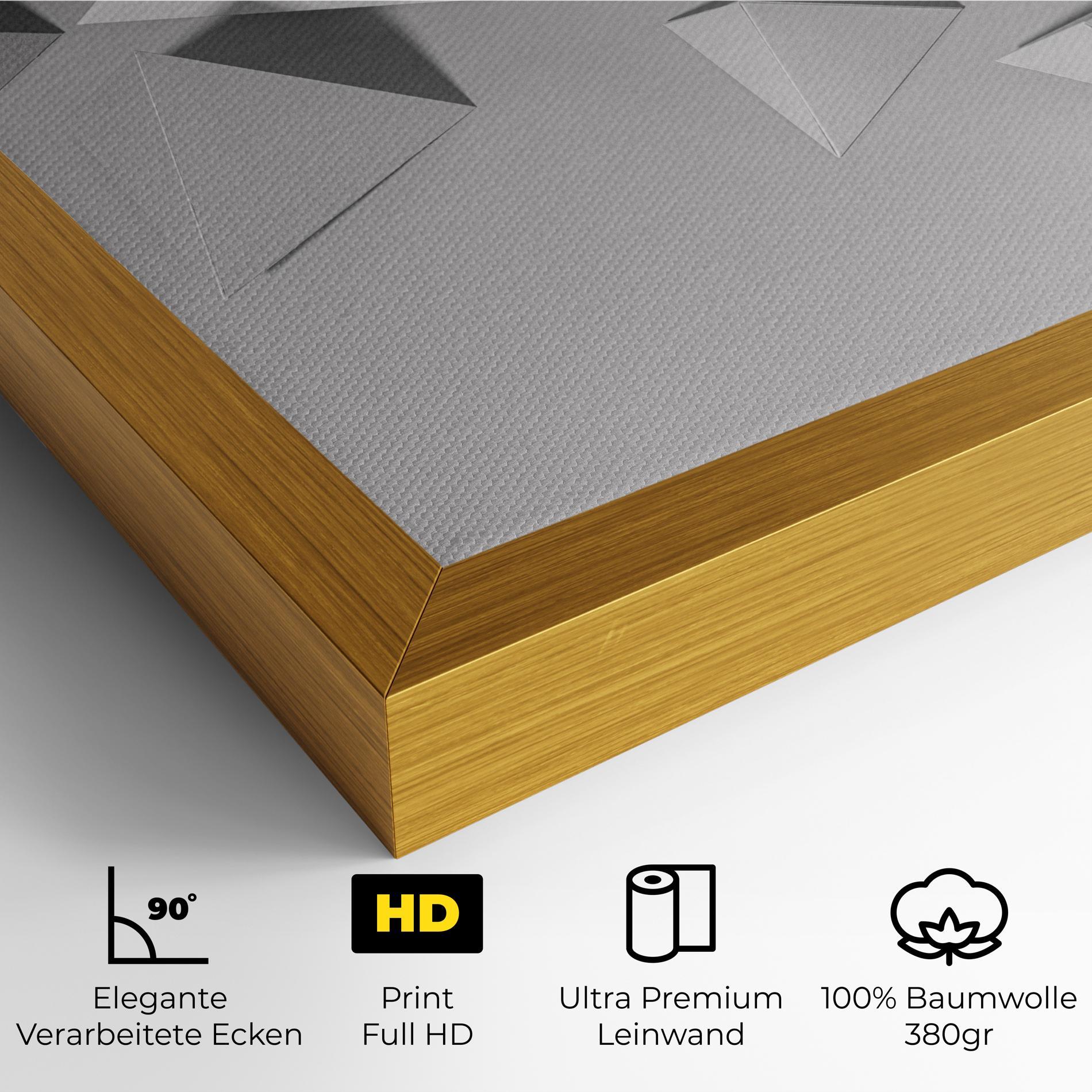 Leinwandbild 3d White Triangle mockup 4