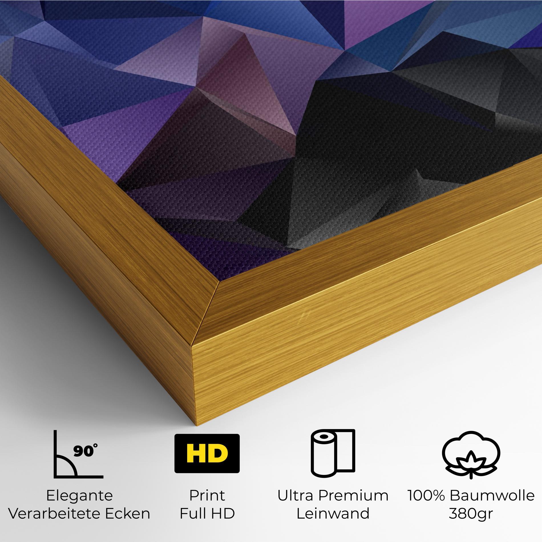 Leinwandbild Black Purple Triangle mockup 4