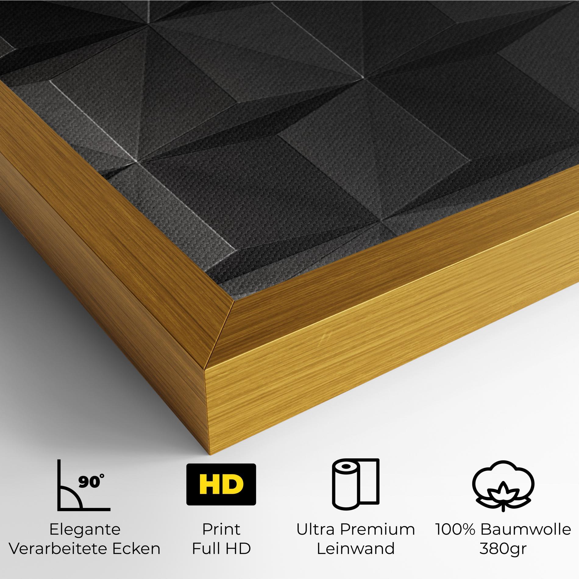 Leinwandbild Black Shade Triangle mockup 4