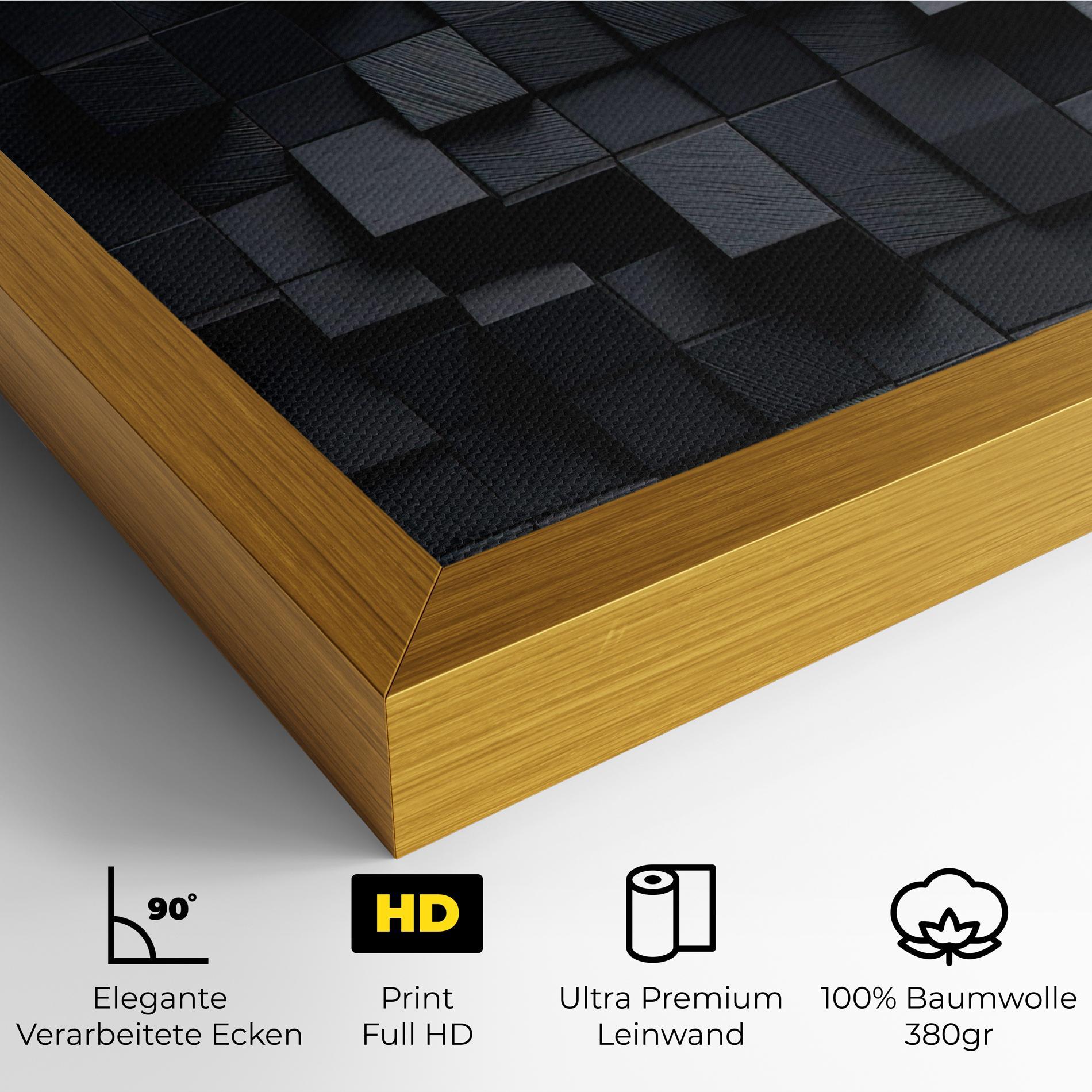 Leinwandbild Black Square Pattern mockup 4