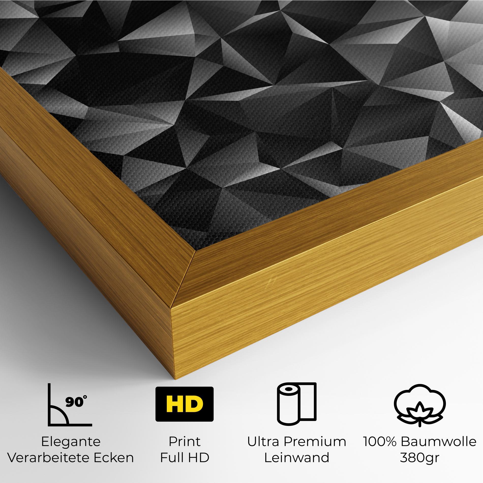 Leinwandbild Black Triangle Pattern mockup 4