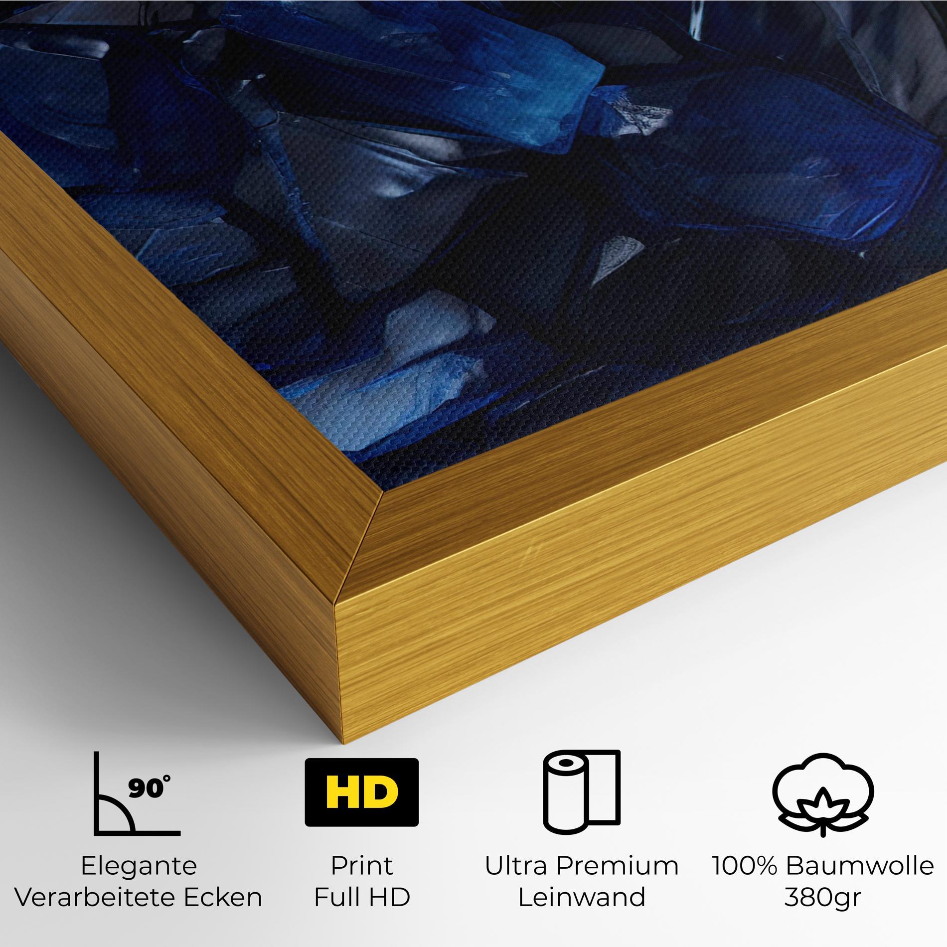 Leinwandbild Blue Crystal Shape mockup 4