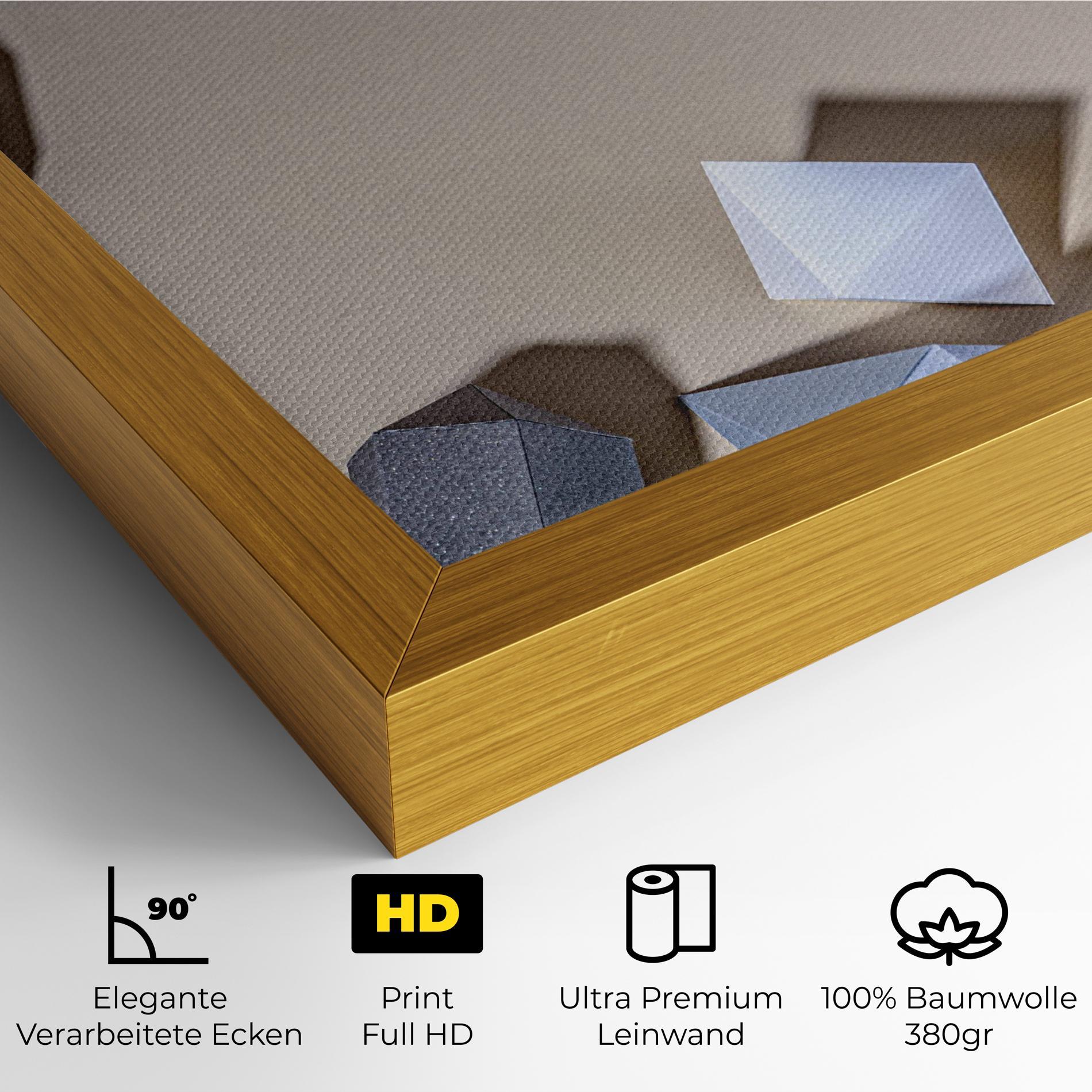 Leinwandbild Geometric 3d Shapes mockup 4