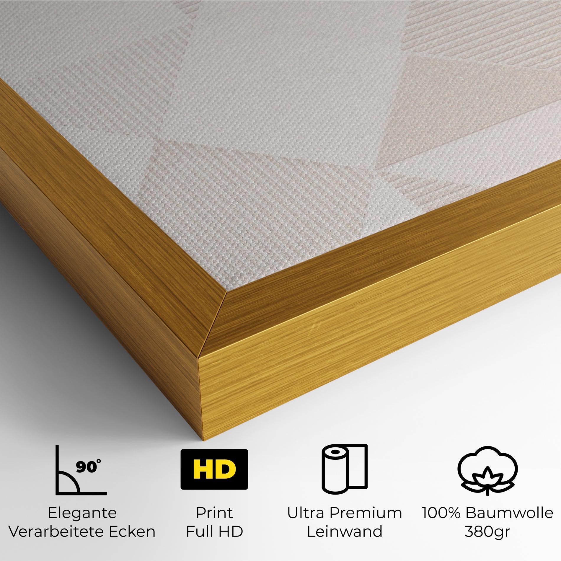 Leinwandbild Light Cream Rhombus mockup 4