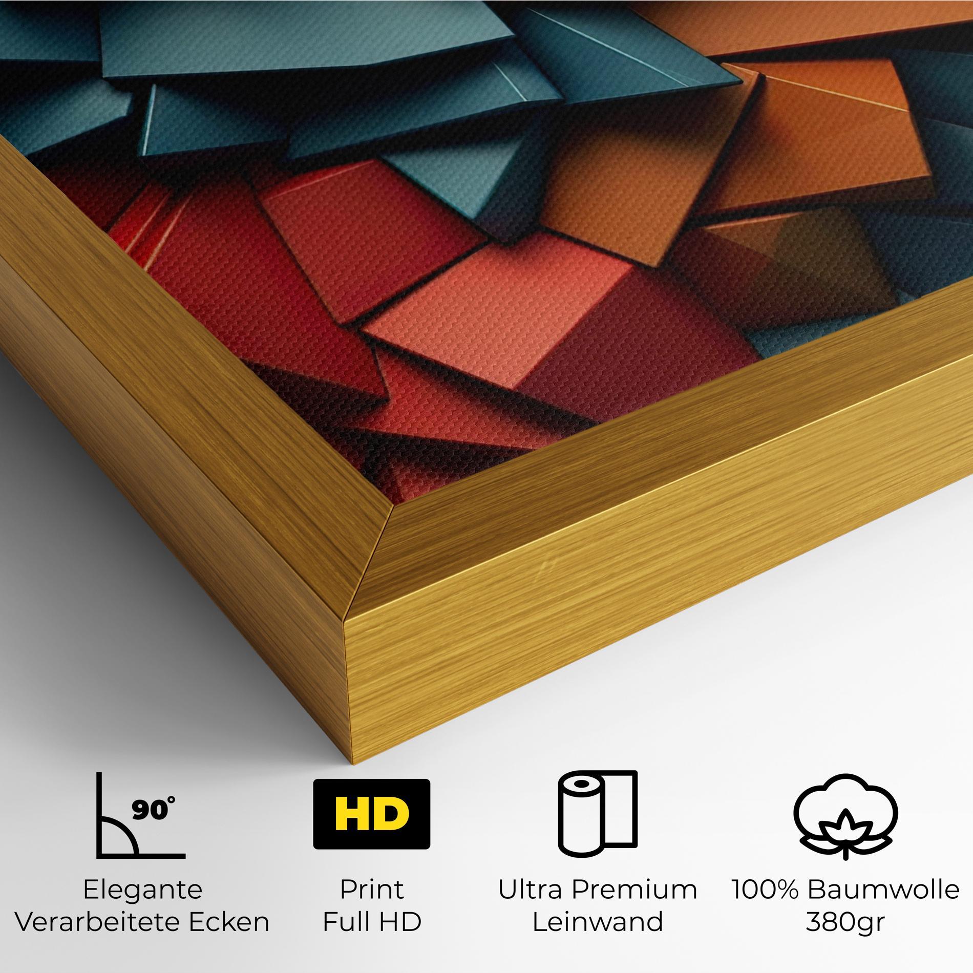 Leinwandbild Multicolor Triangle mockup 4