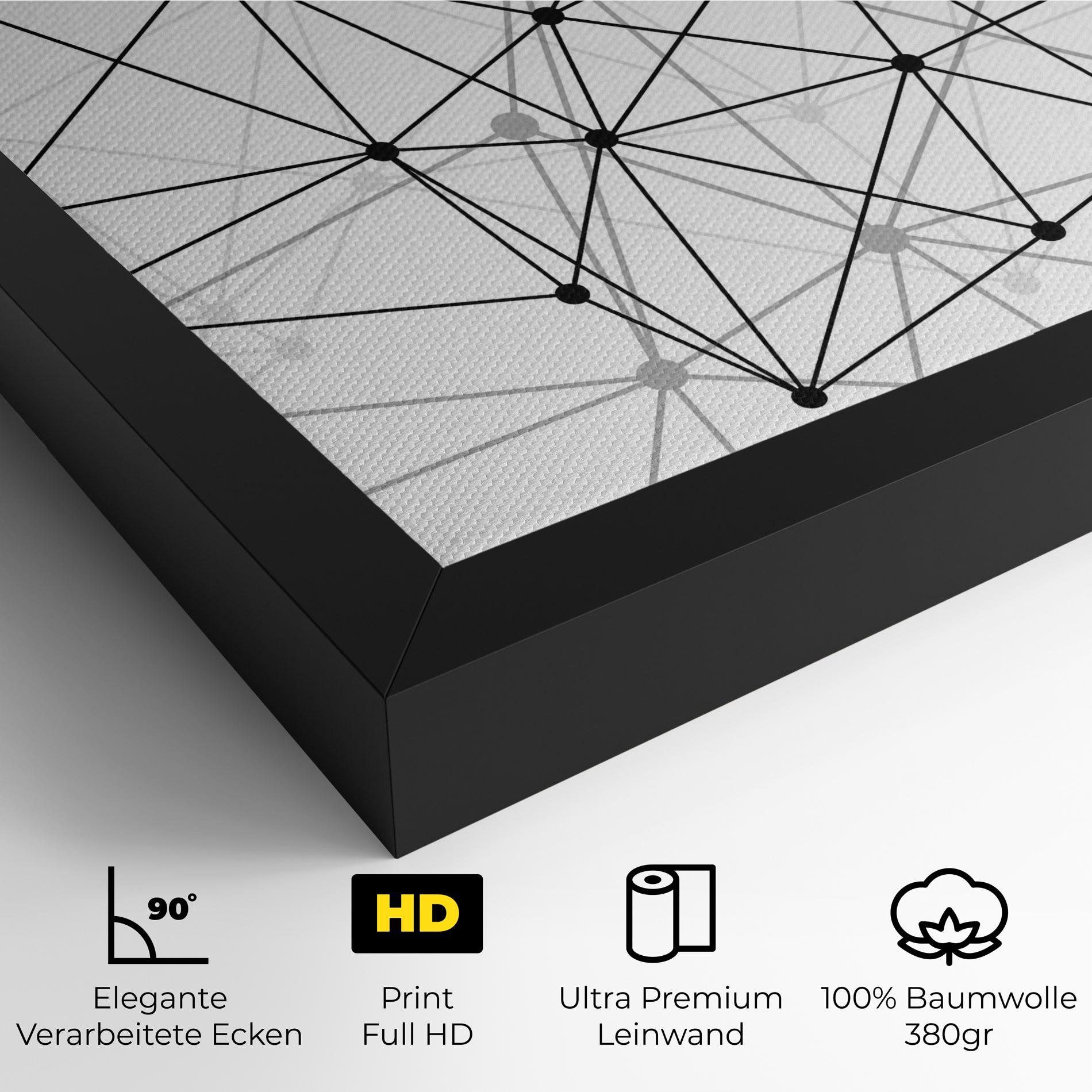 Leinwandbild Black Connecting mockup 4