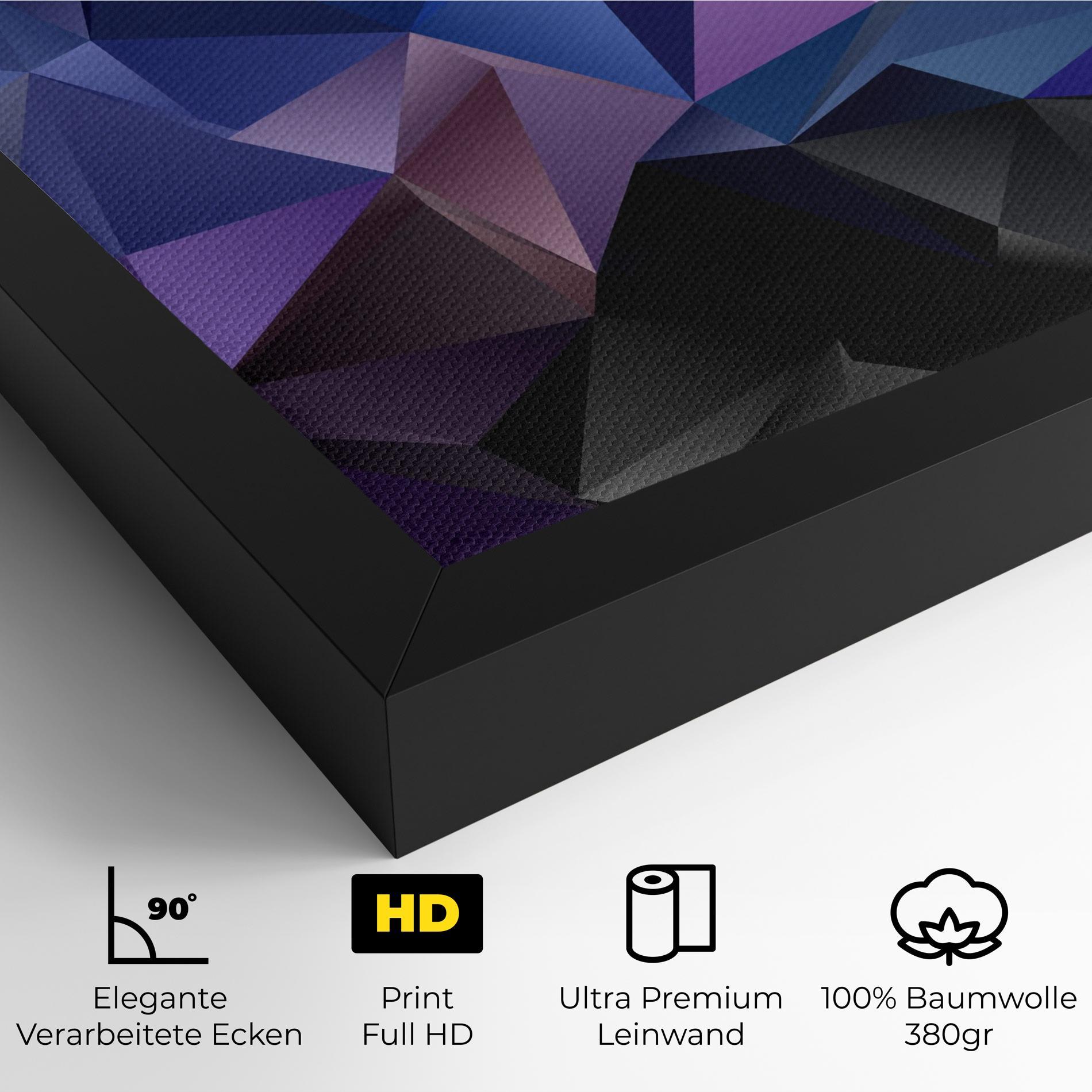 Leinwandbild Black Purple Triangle mockup 4