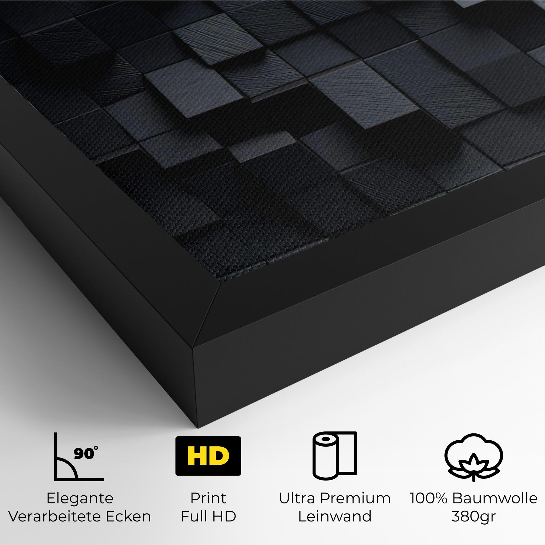 Leinwandbild Black Square Pattern mockup 4