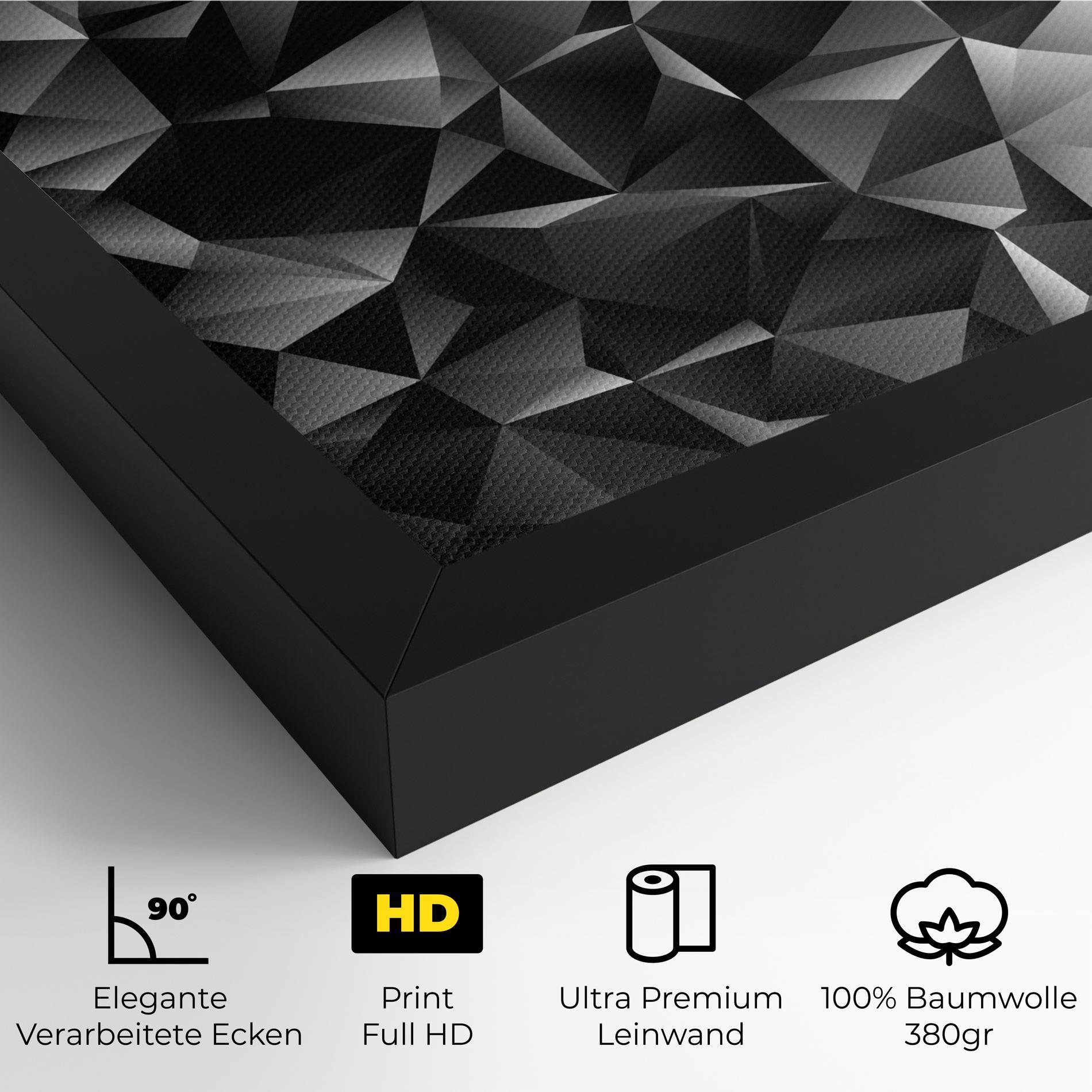 Leinwandbild Black Triangle Pattern mockup 4