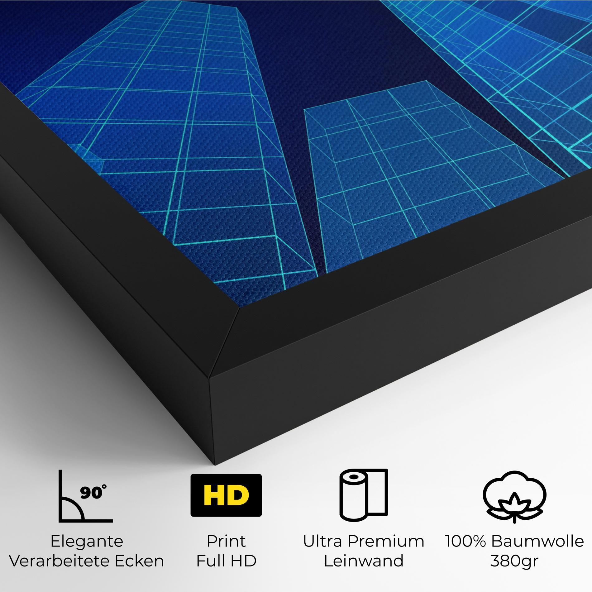 Leinwandbild Blue Buildings mockup 4