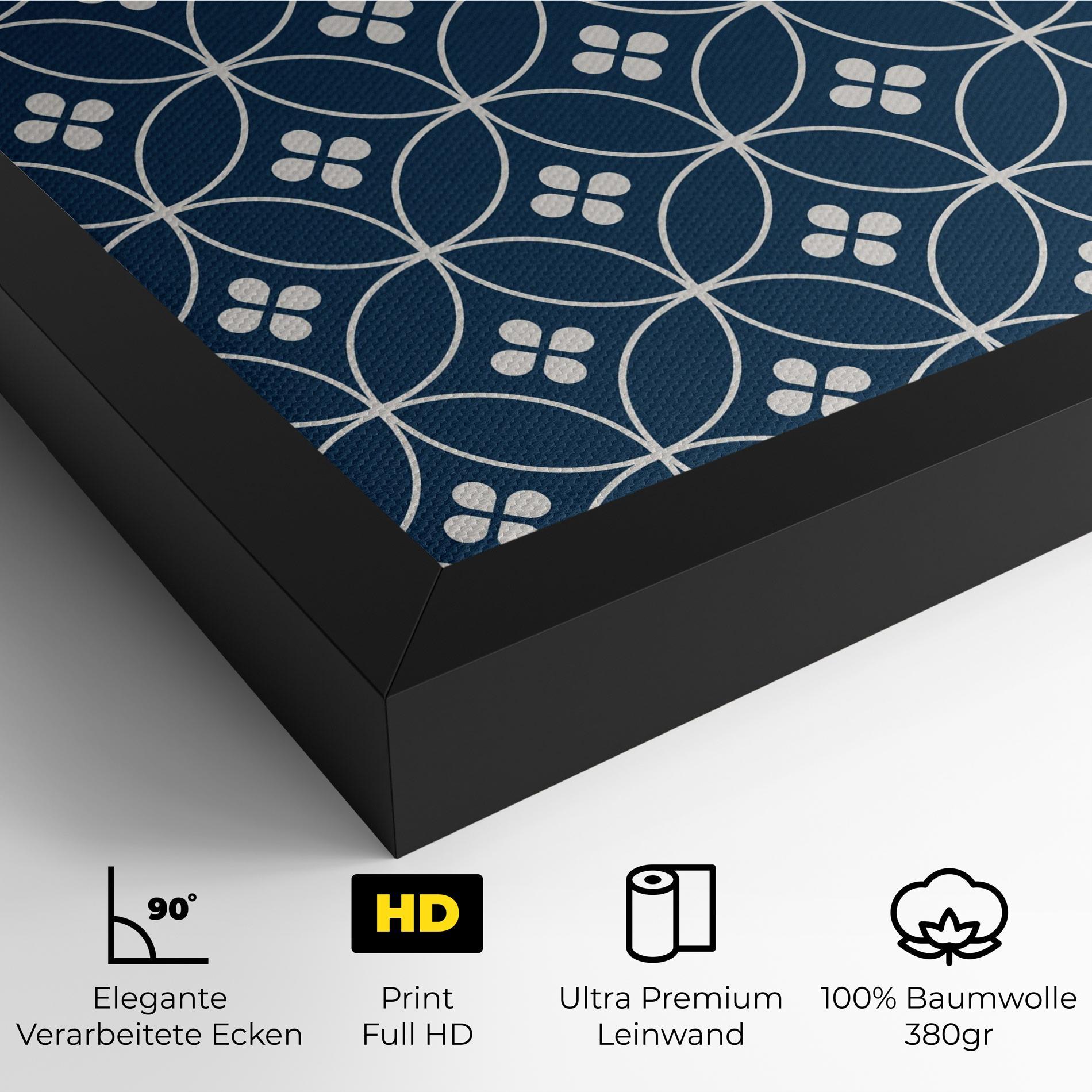 Leinwandbild Blue Circle mockup 4