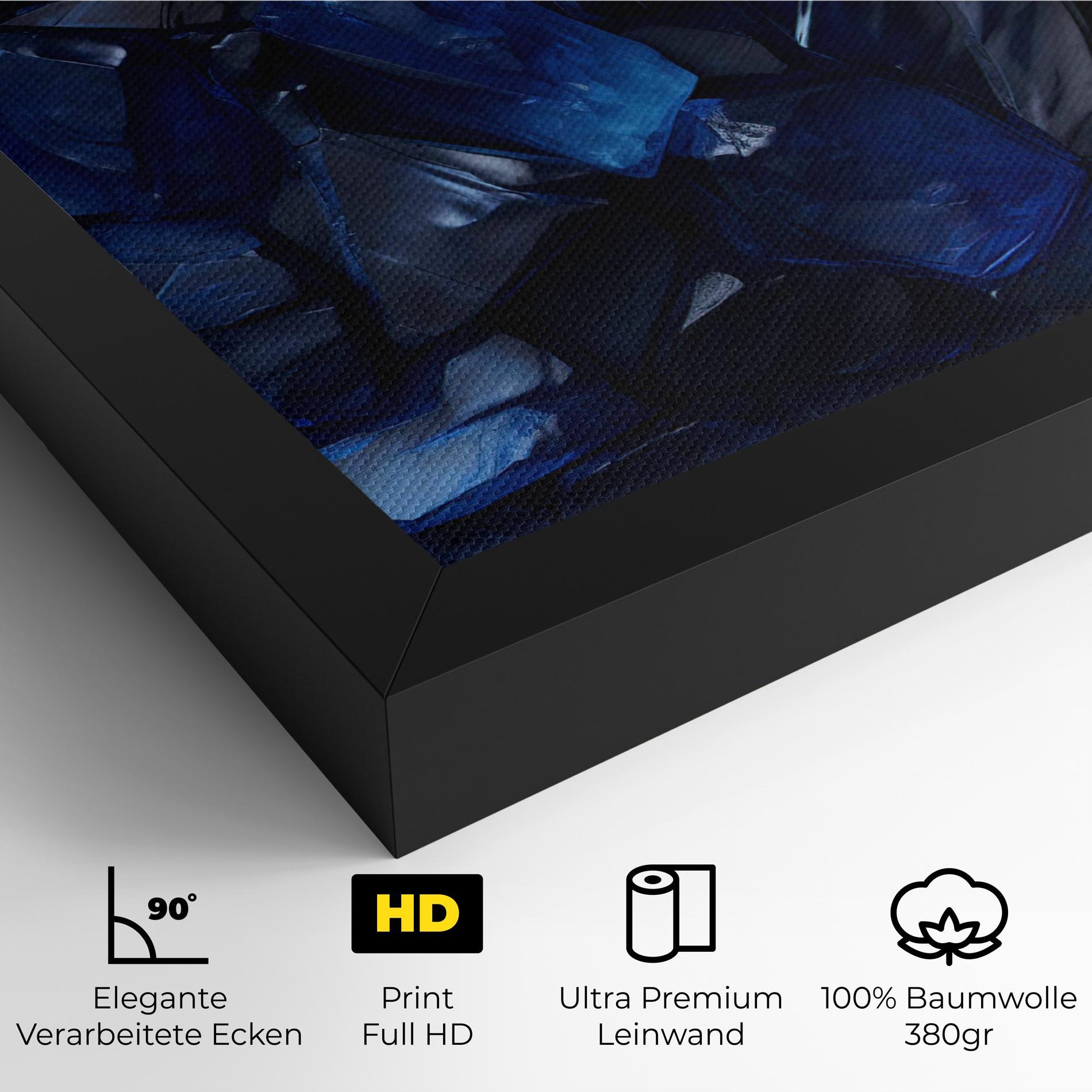 Leinwandbild Blue Crystal Shape mockup 4