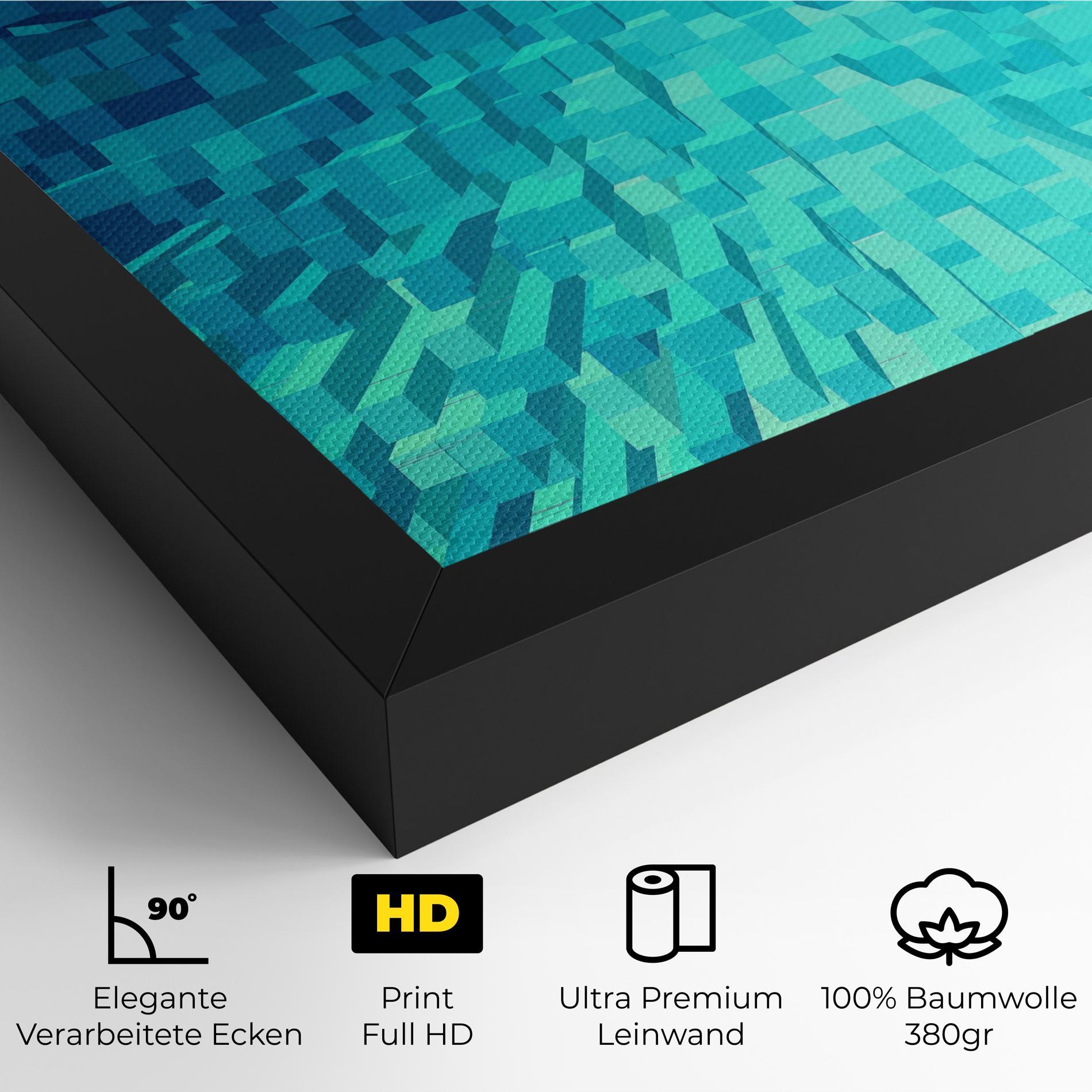 Leinwandbild Blue Square Mix mockup 4