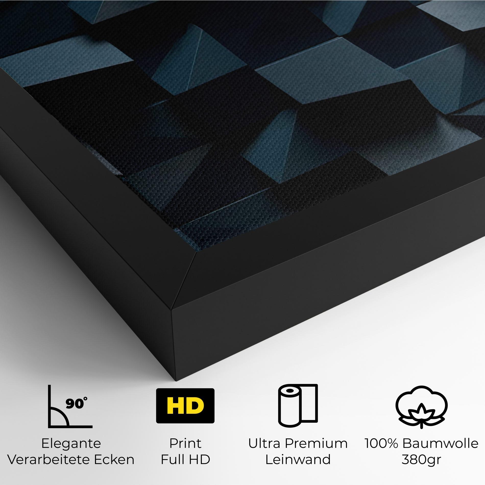Leinwandbild Dark Blue Square mockup 4
