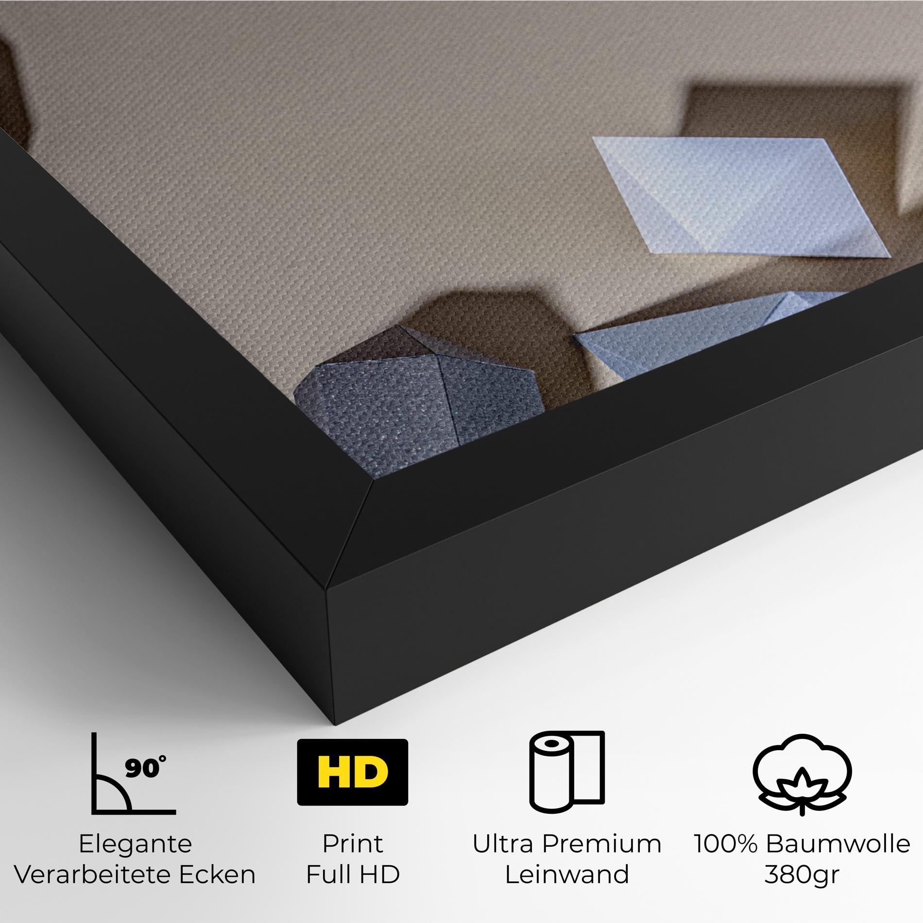 Leinwandbild Geometric 3d Shapes mockup 4