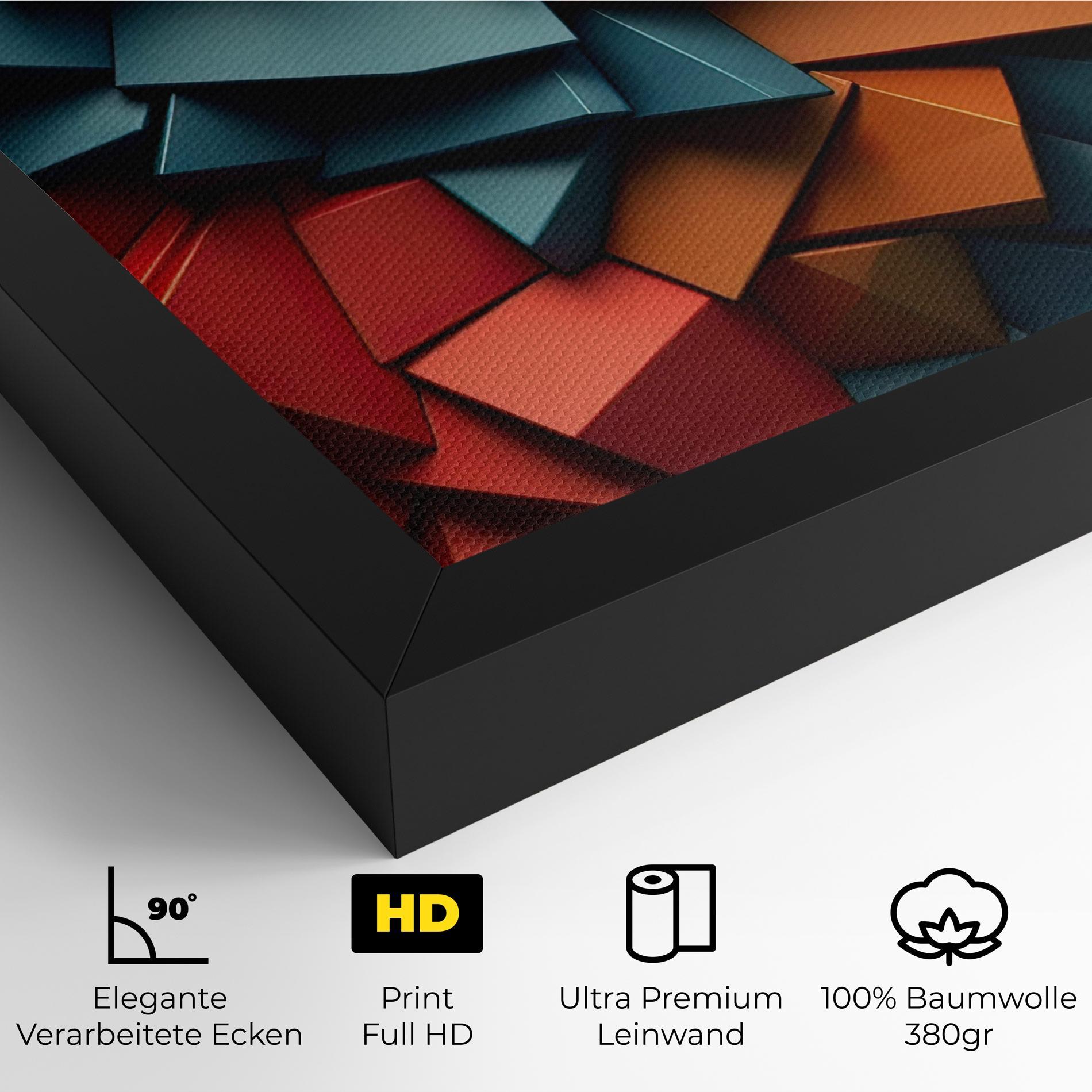 Leinwandbild Multicolor Triangle mockup 4