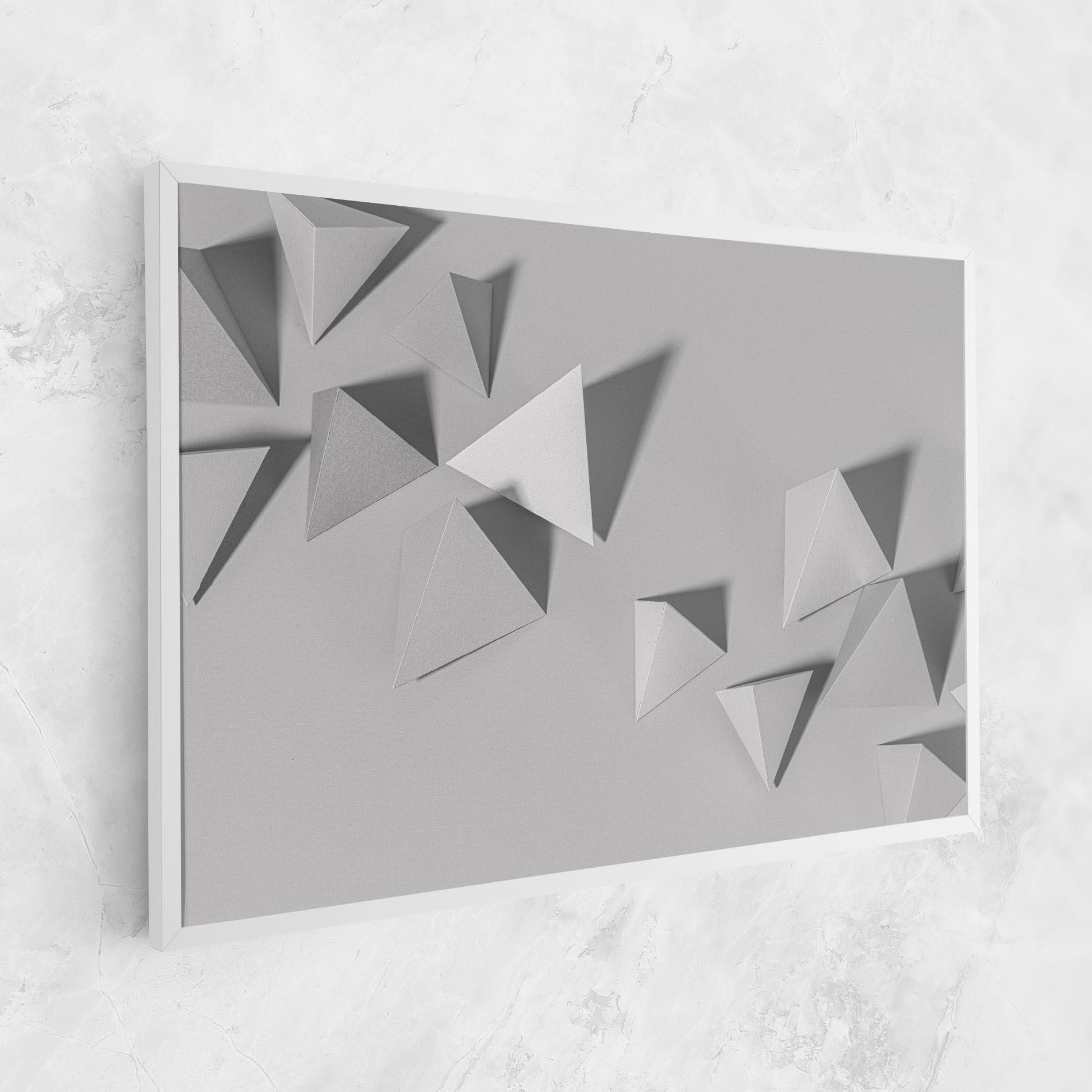 Leinwandbild 3d White Triangle mockup 1