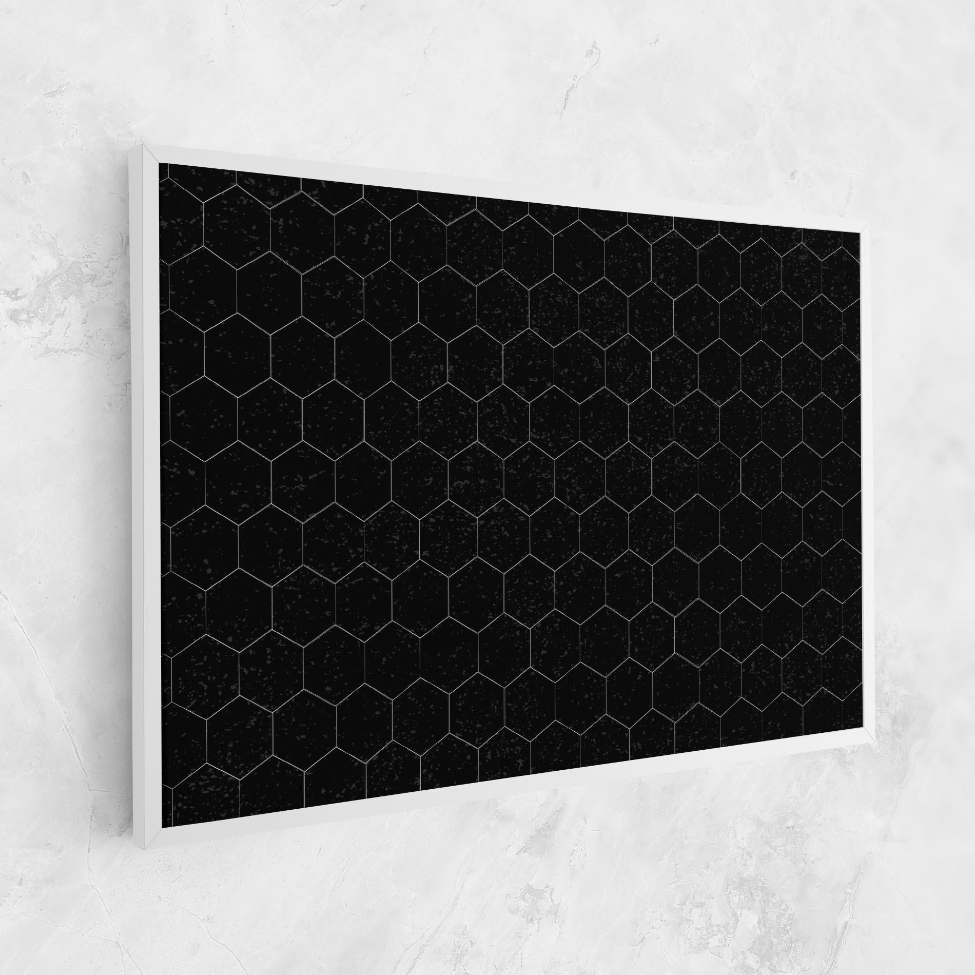 Leinwandbild Black Hexagon mockup 1