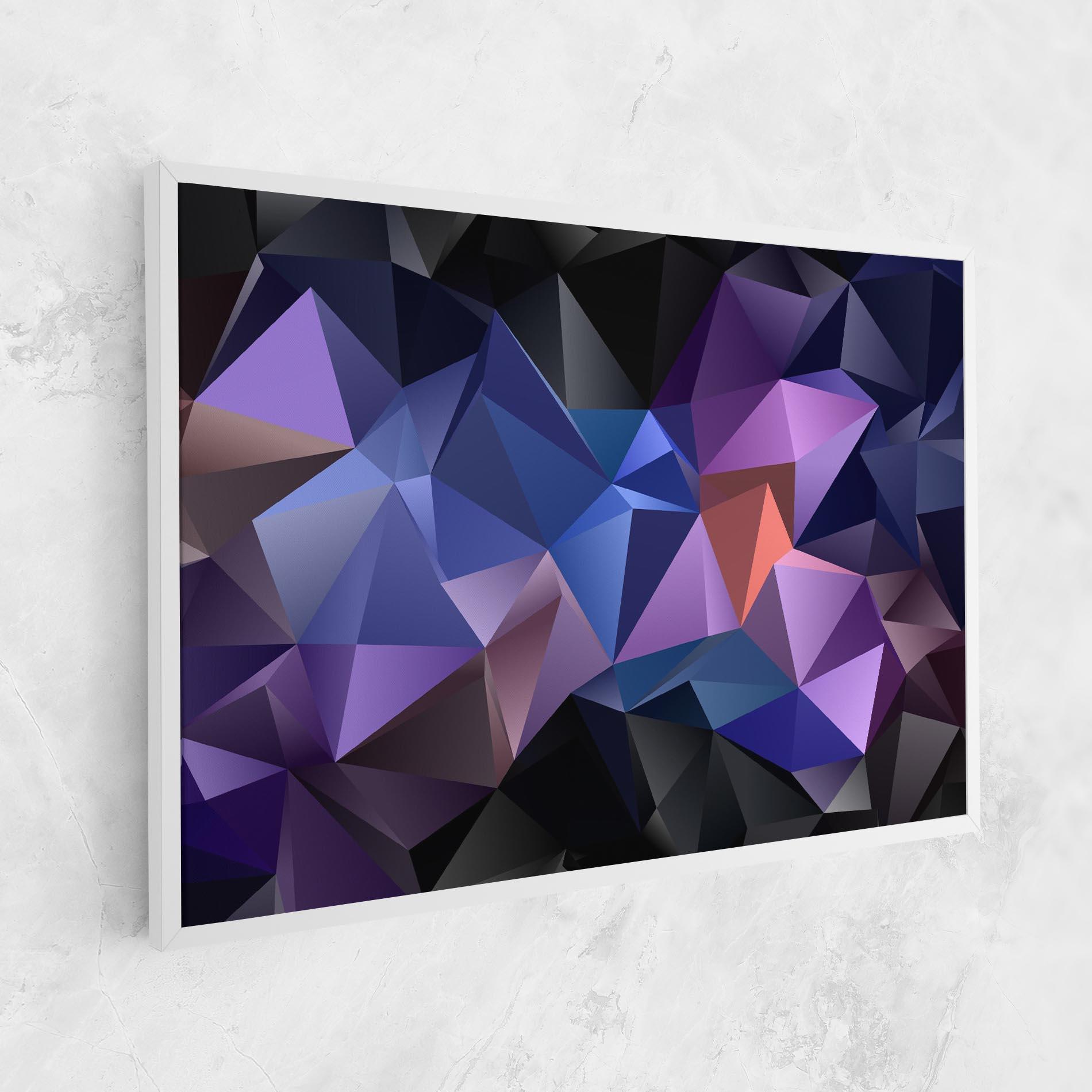 Leinwandbild Black Purple Triangle mockup 1