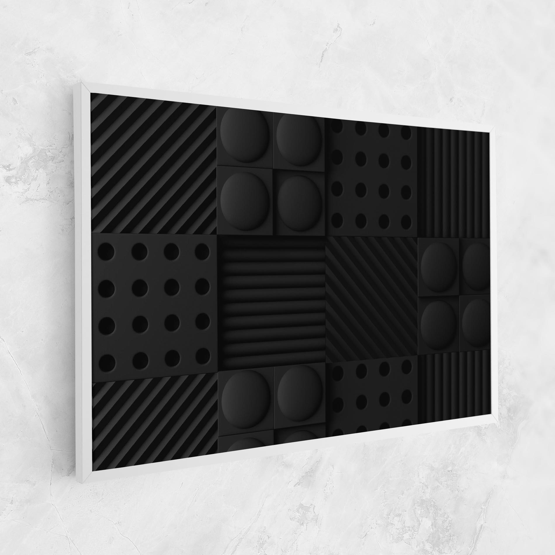 Leinwandbild Black Square Circle mockup 1