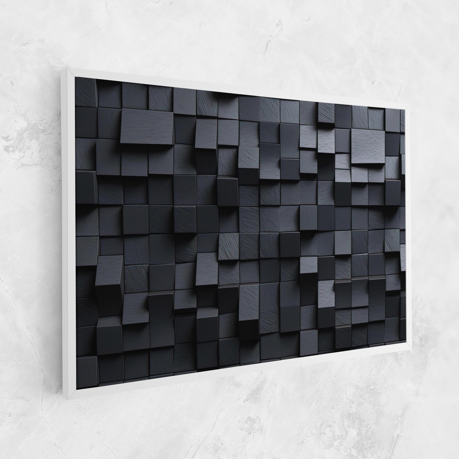 Leinwandbild Black Square Pattern mockup 1
