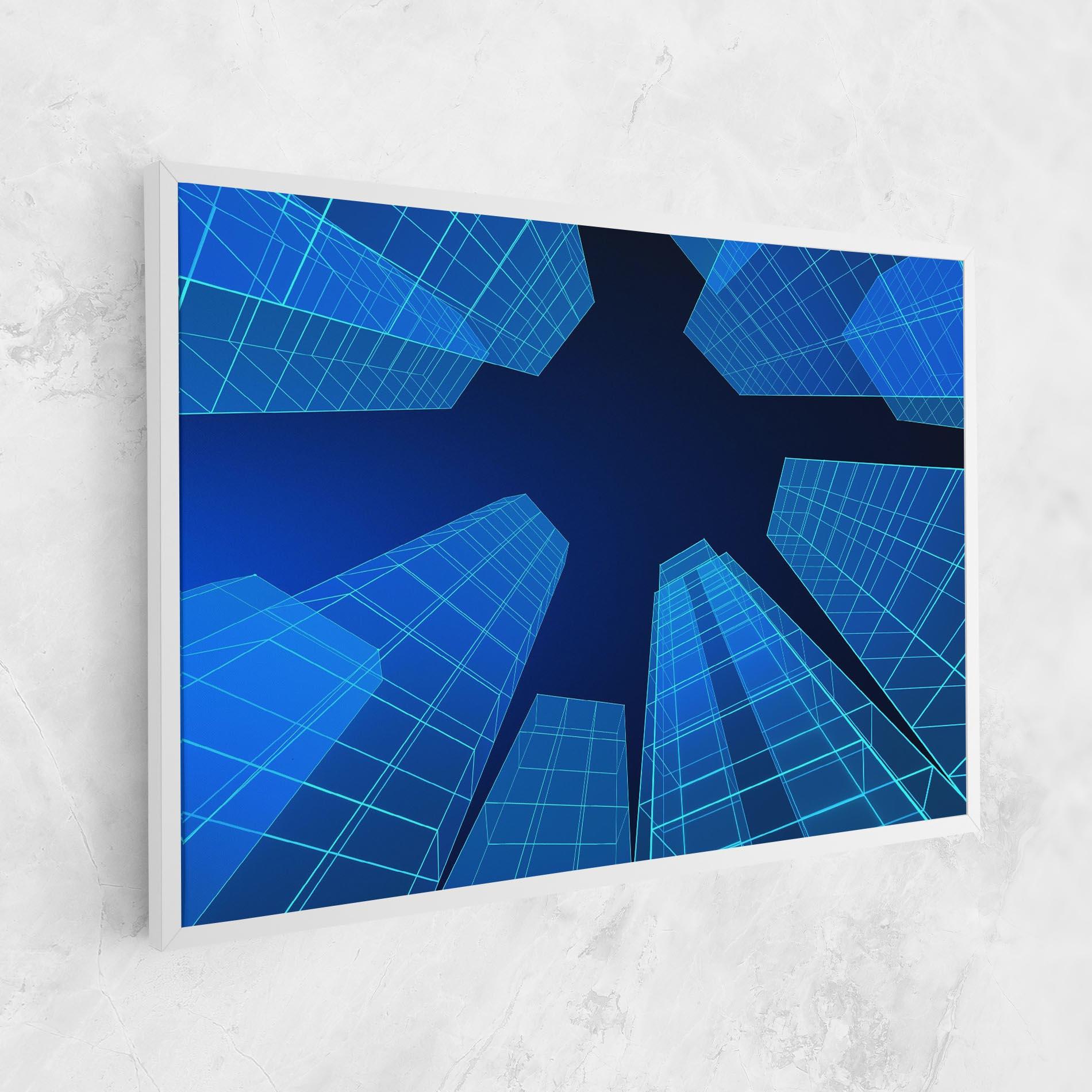 Leinwandbild Blue Buildings mockup 1