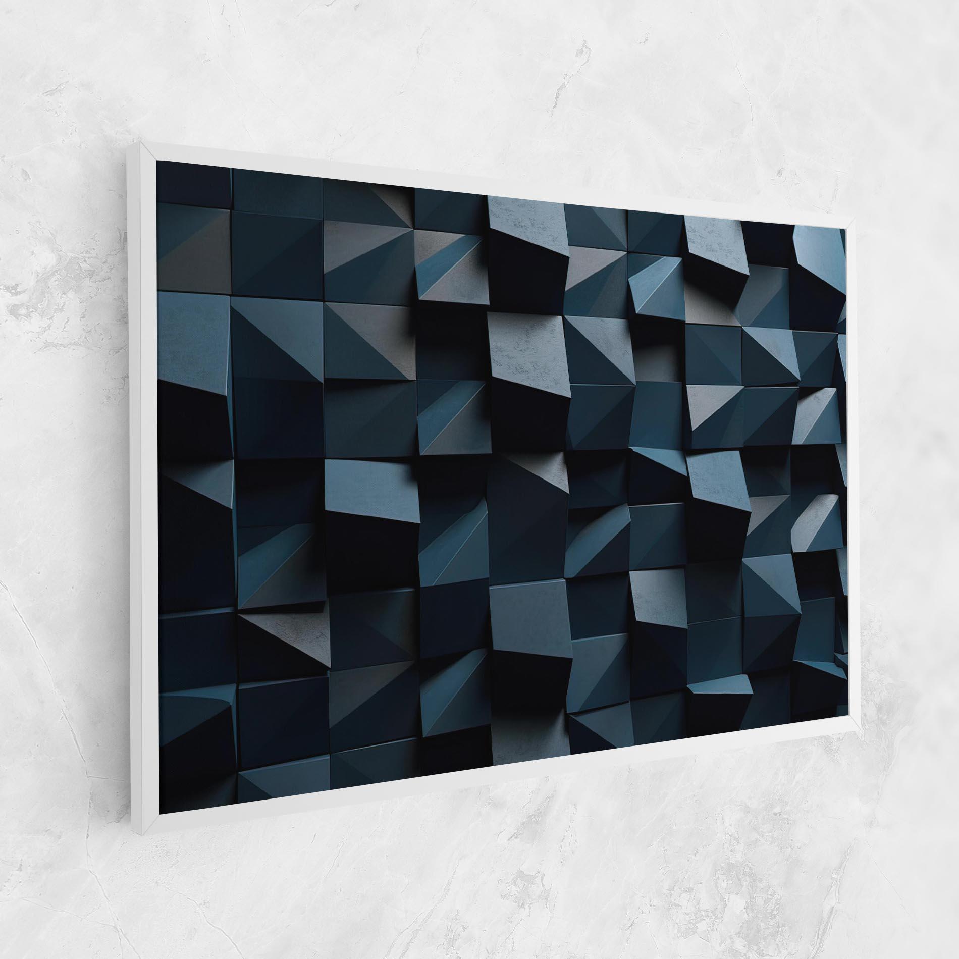 Leinwandbild Dark Blue Square mockup 1