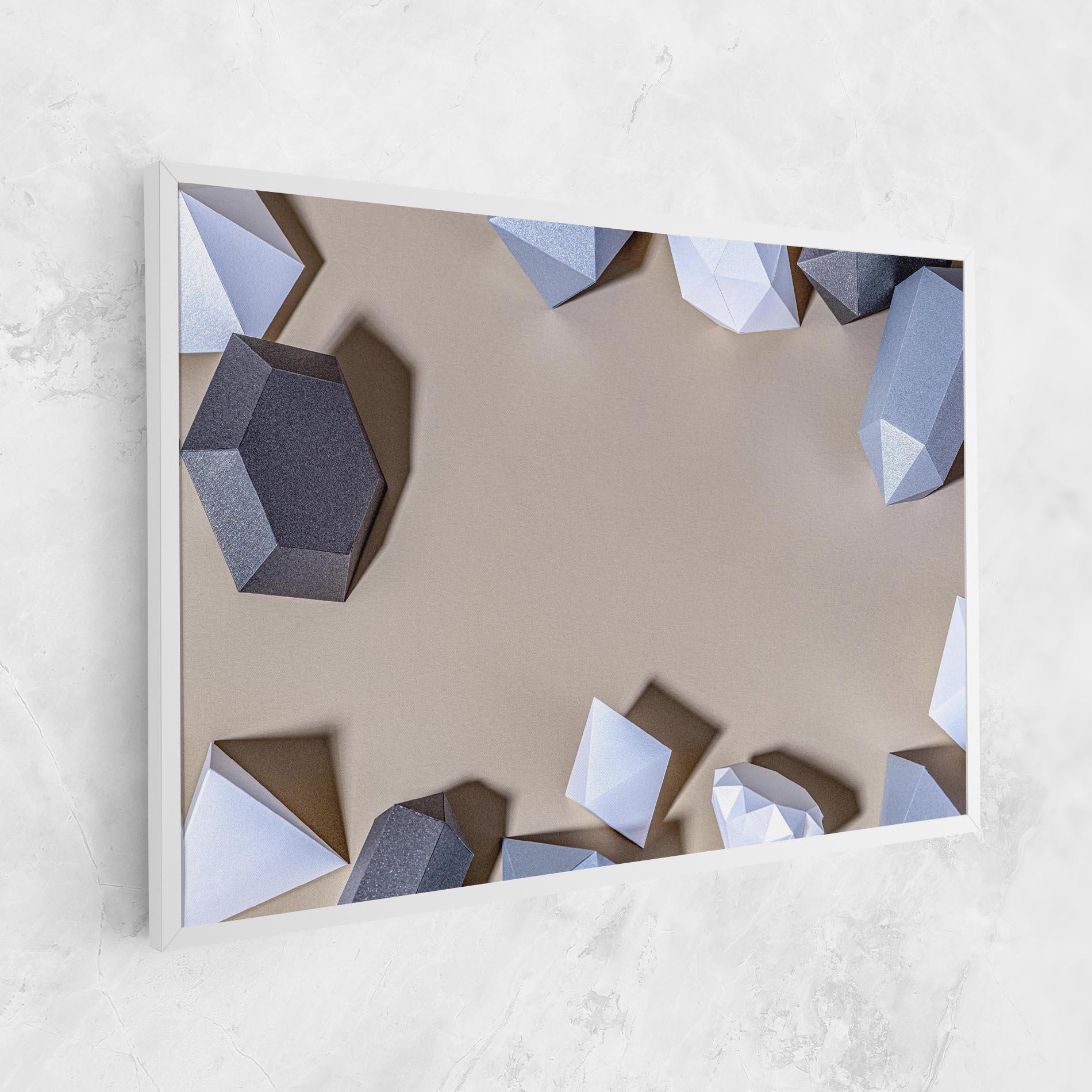 Leinwandbild Geometric 3d Shapes mockup 1