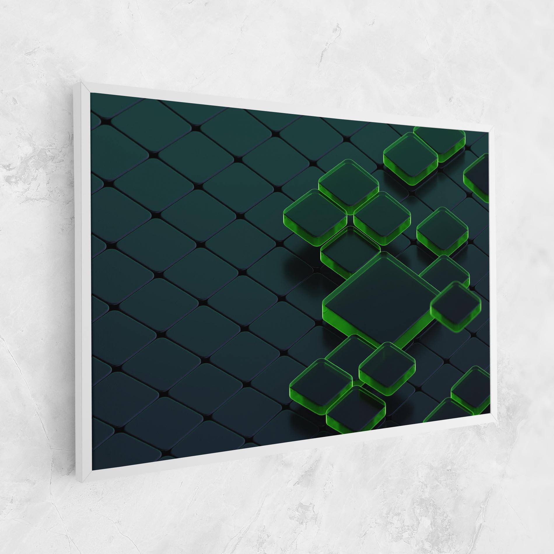 Leinwandbild Green Square Floating mockup 1