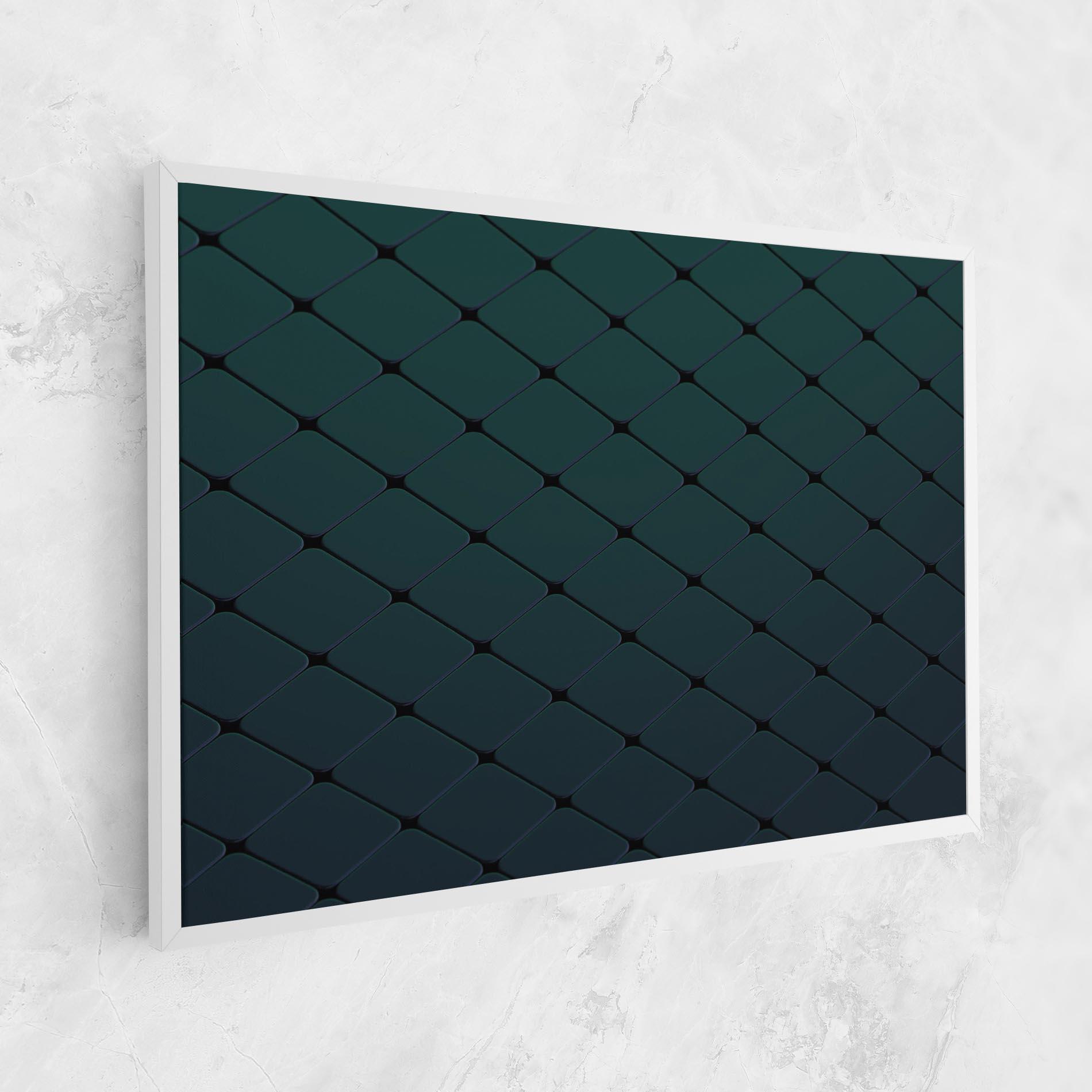 Leinwandbild Green Square Shapes mockup 1