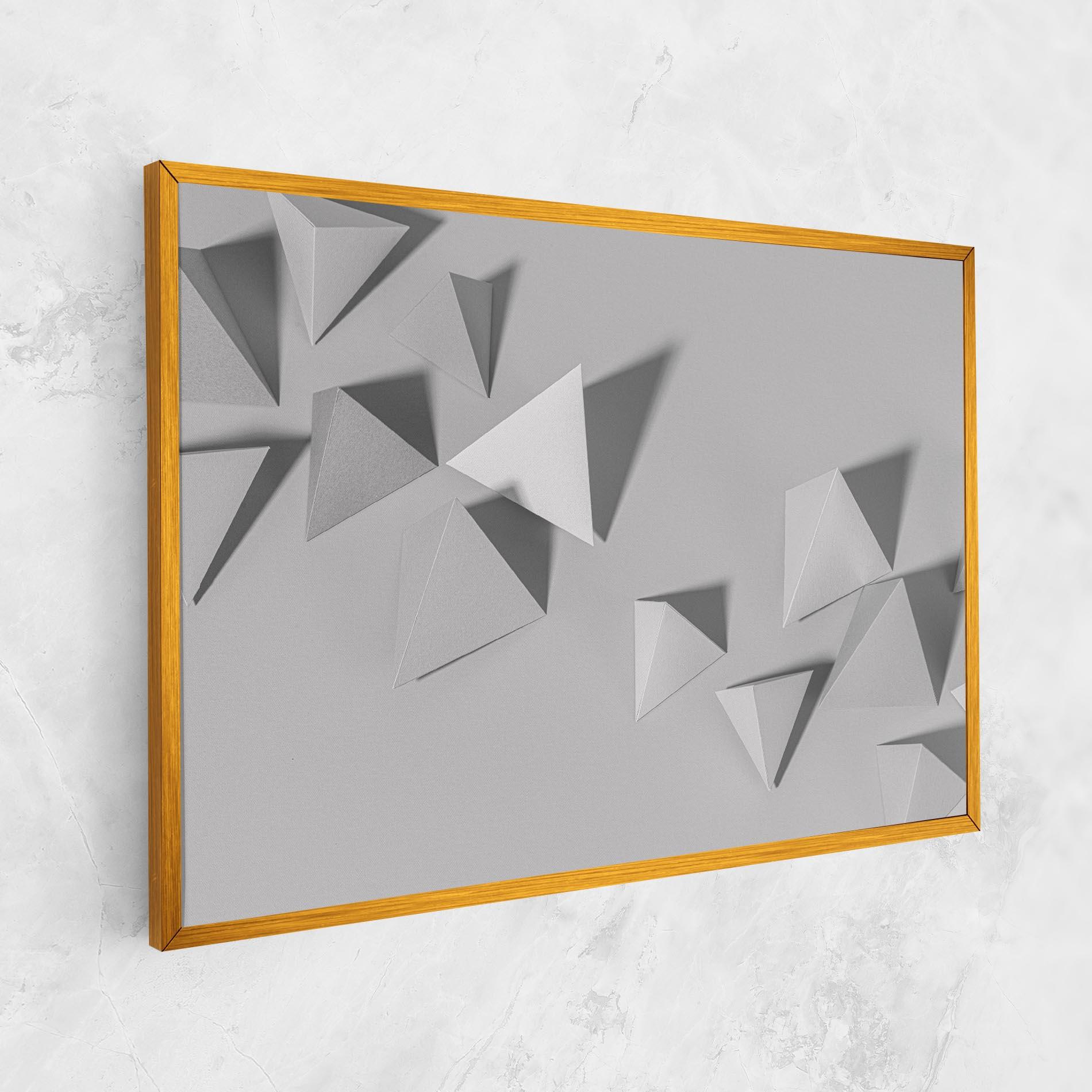 Leinwandbild 3d White Triangle mockup 1