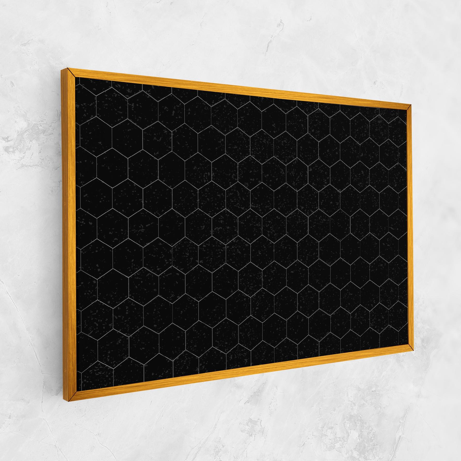 Leinwandbild Black Hexagon mockup 1