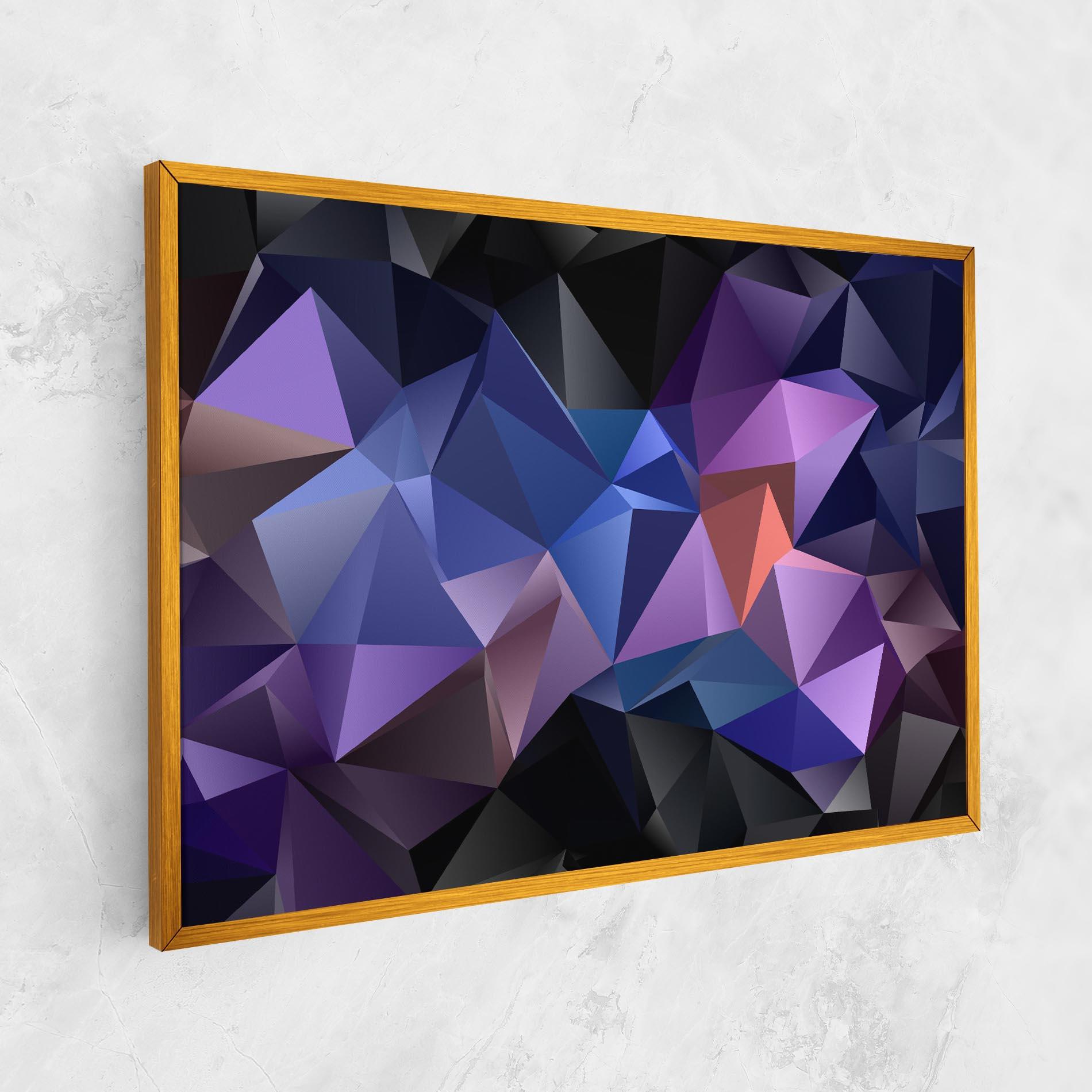 Leinwandbild Black Purple Triangle mockup 1