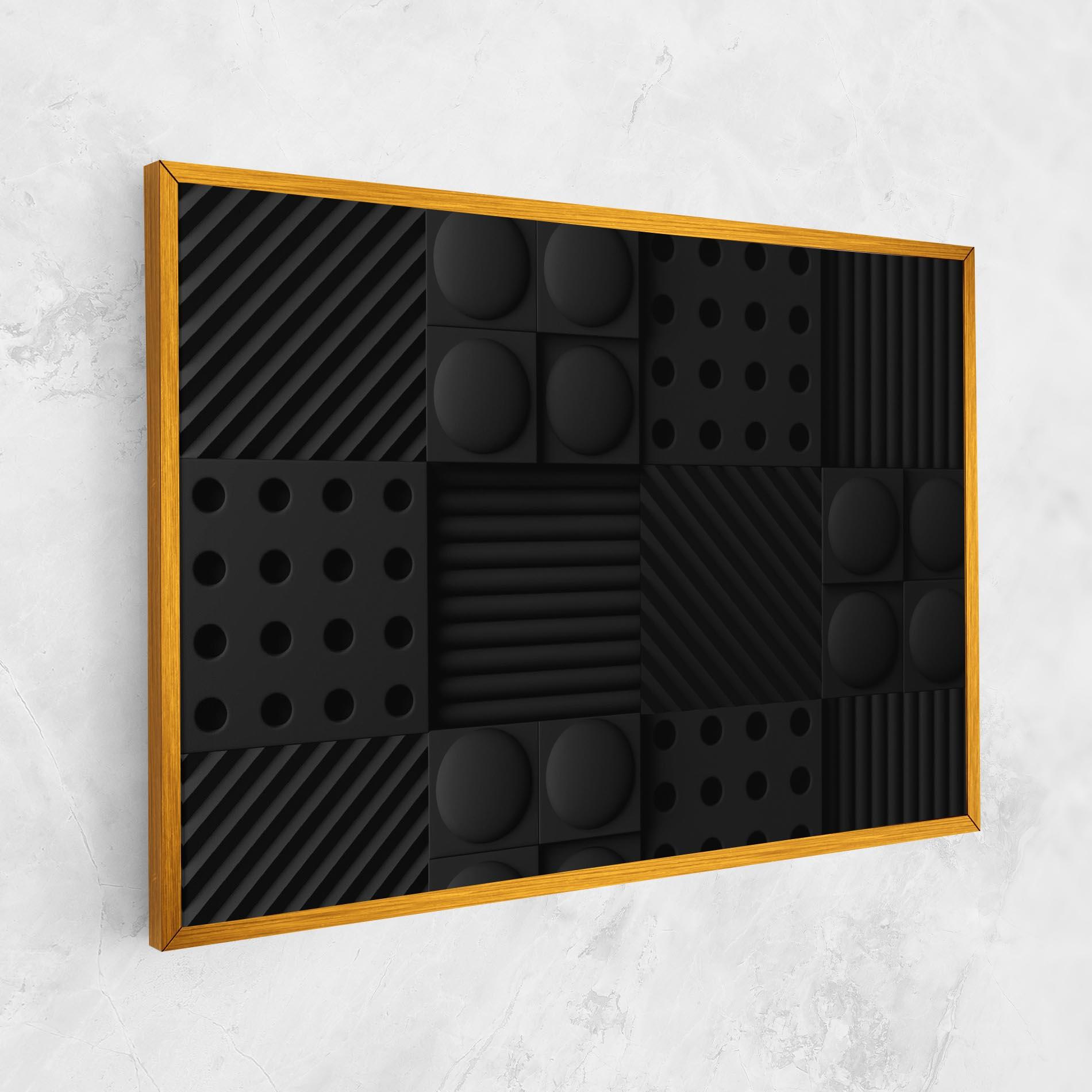 Leinwandbild Black Square Circle mockup 1