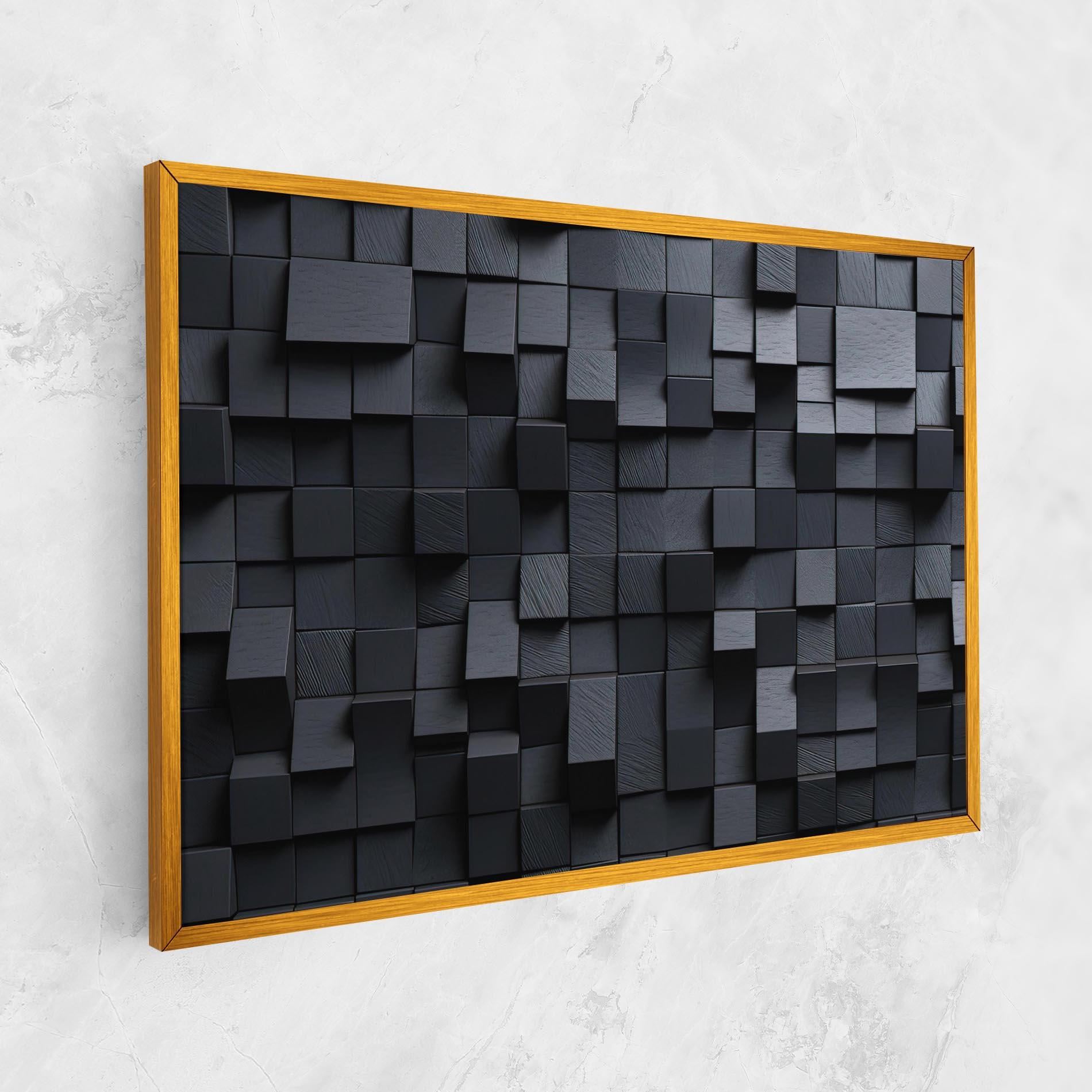 Leinwandbild Black Square Pattern mockup 1